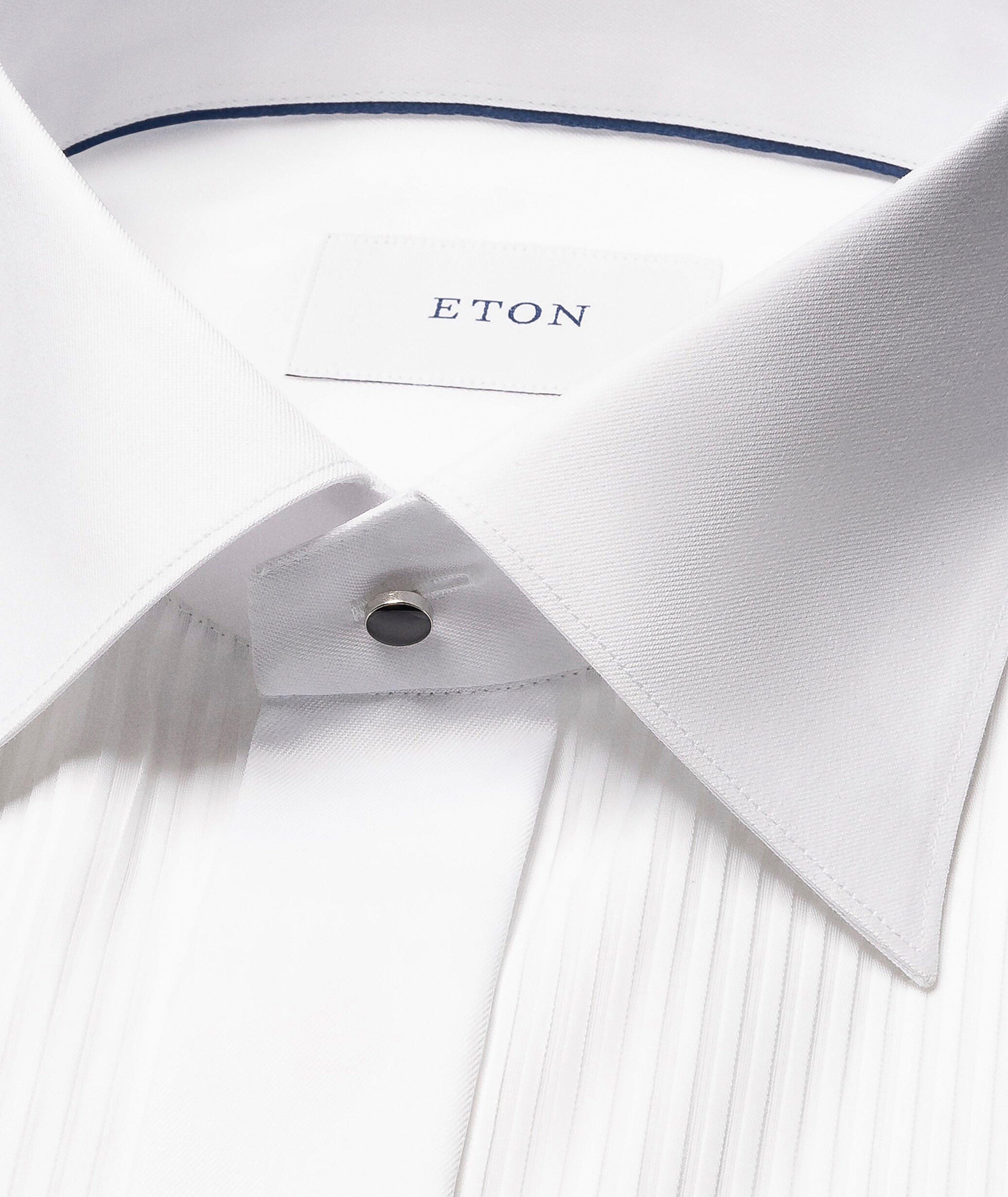 Slim-Fit Plissé Bib-Front Dress Shirt image 1