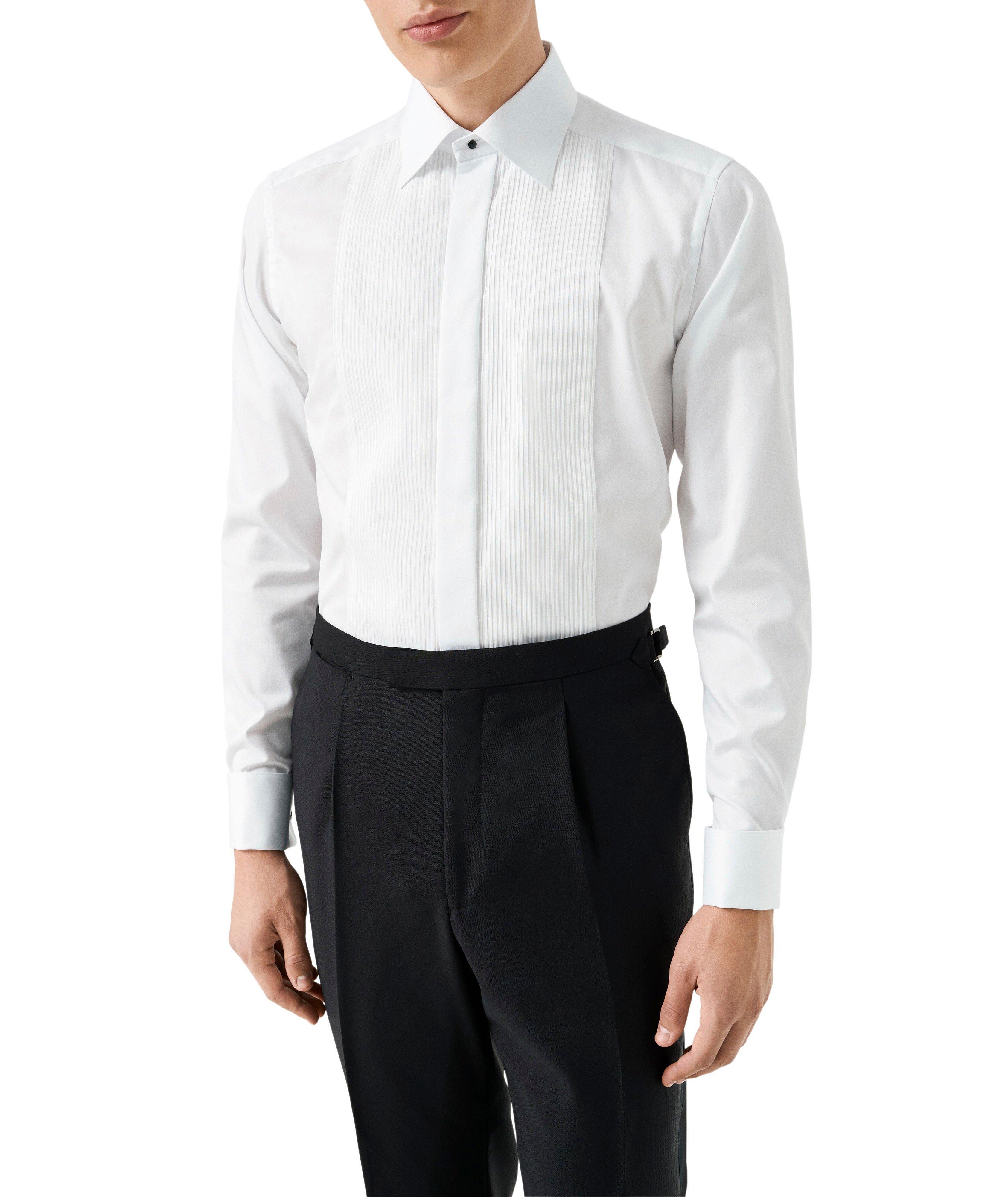 Slim-Fit Plissé Bib-Front Dress Shirt image 2