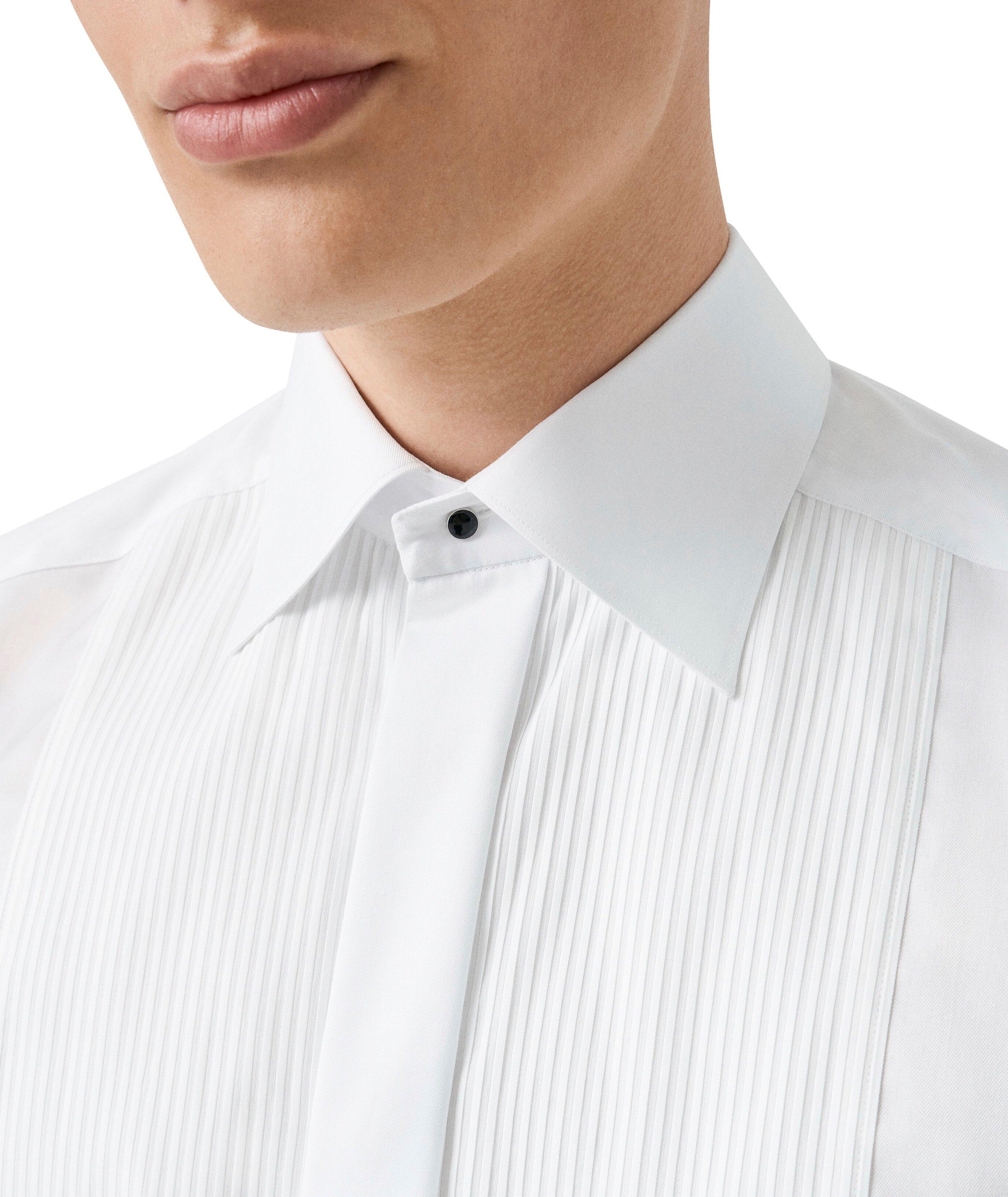 Slim-Fit Plissé Bib-Front Dress Shirt image 4