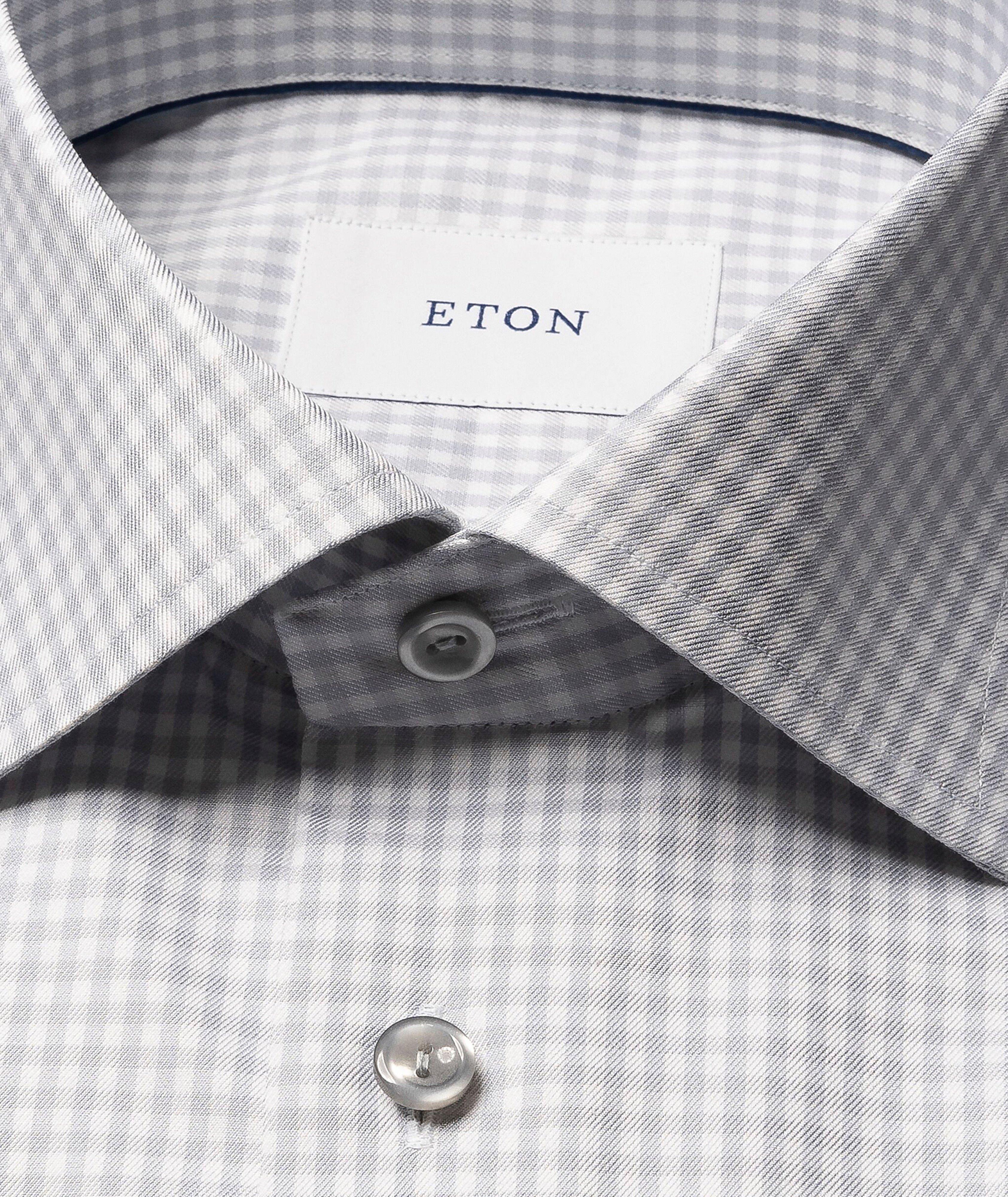 Slim-Fit Check Cotton-Blend Shirt image 1