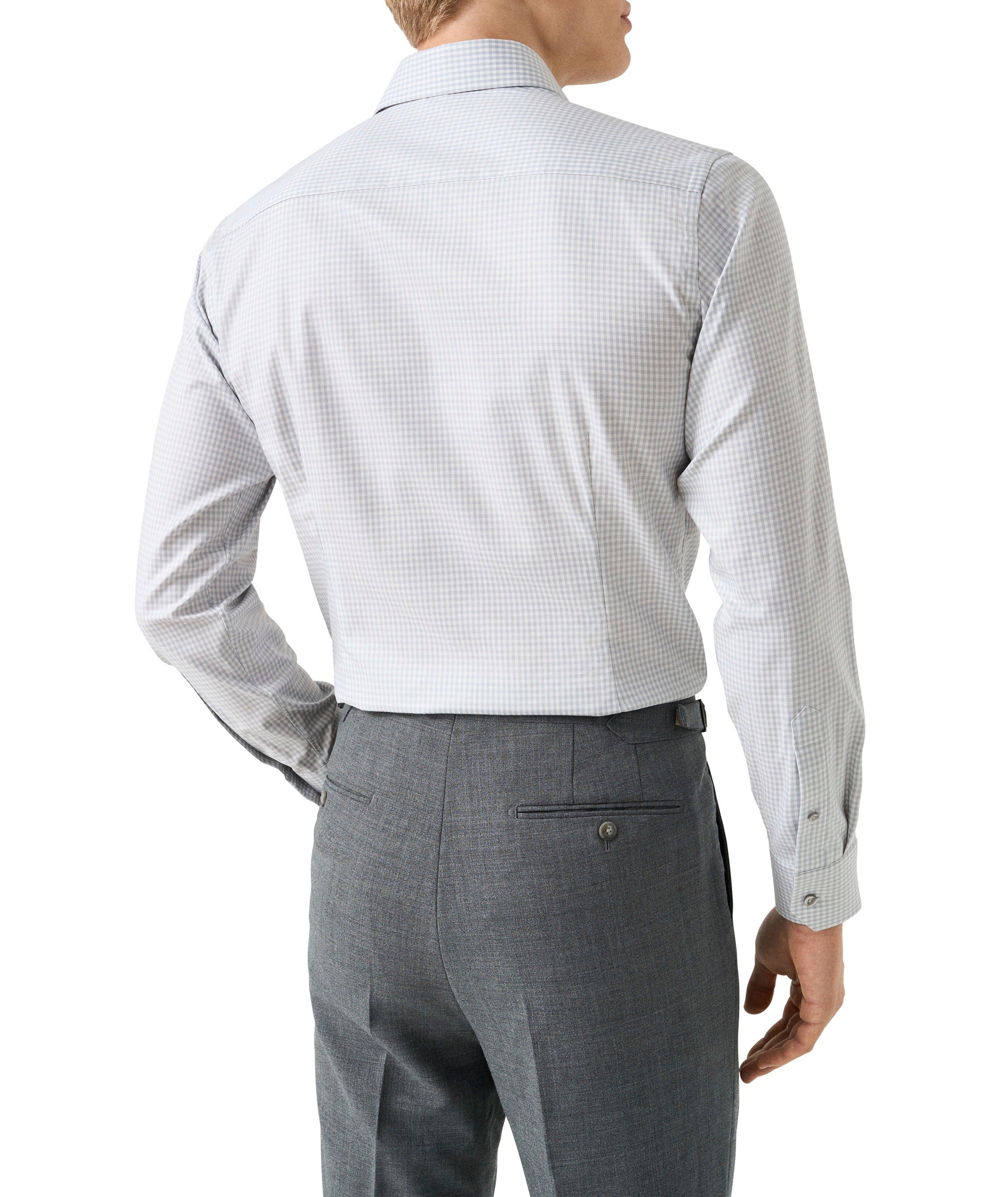 Slim-Fit Check Cotton-Blend Shirt image 3