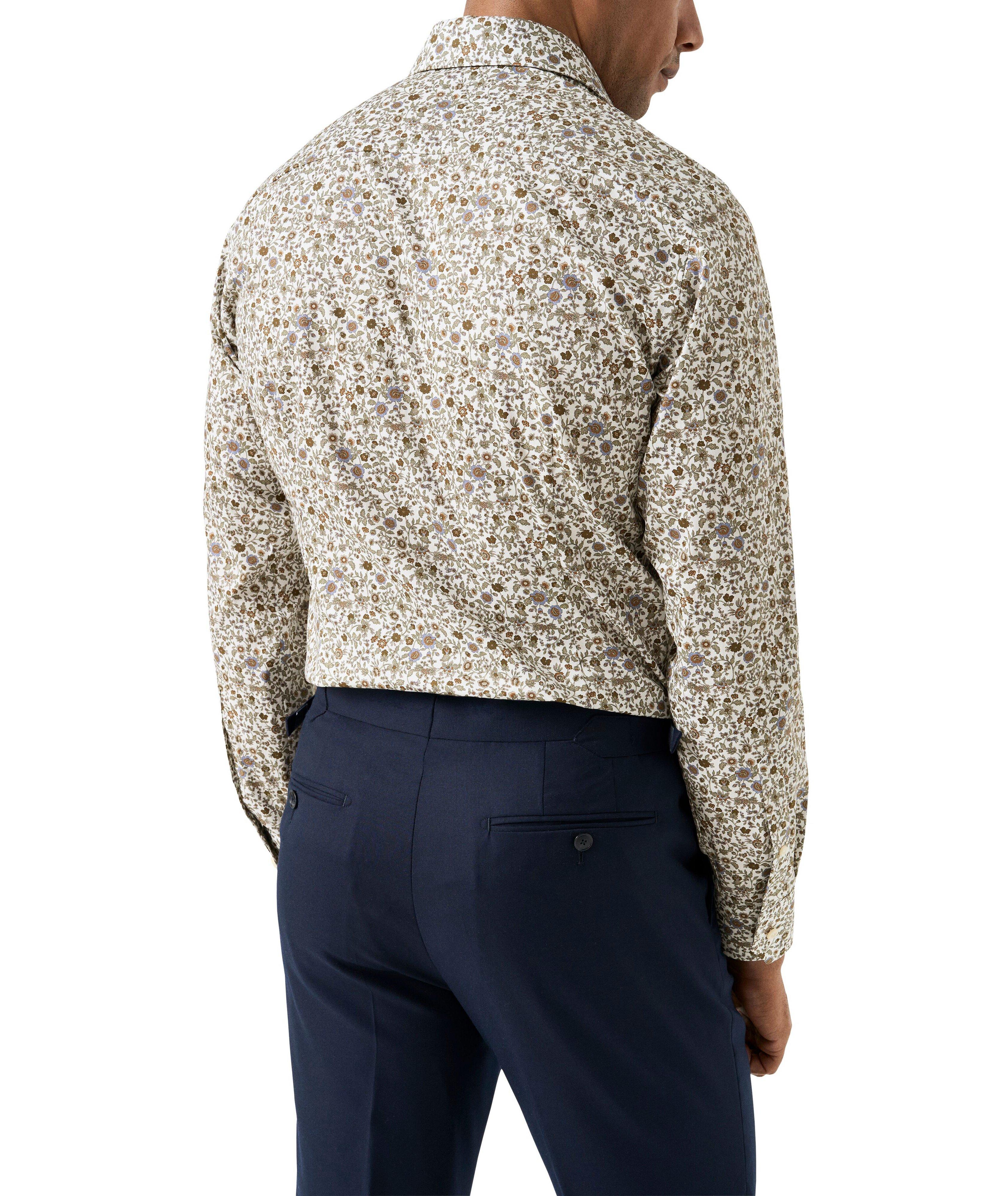 Slim-Fit Floral Stripe Twill Dress Shirt image 3