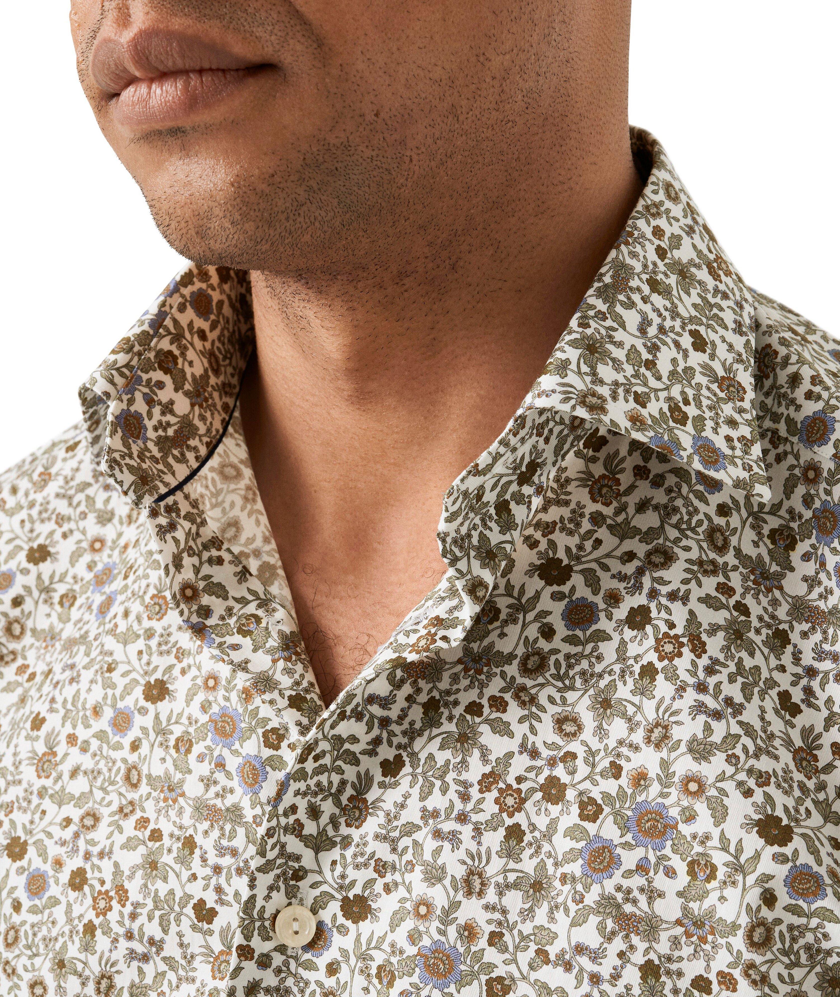 Slim-Fit Floral Stripe Twill Dress Shirt image 4