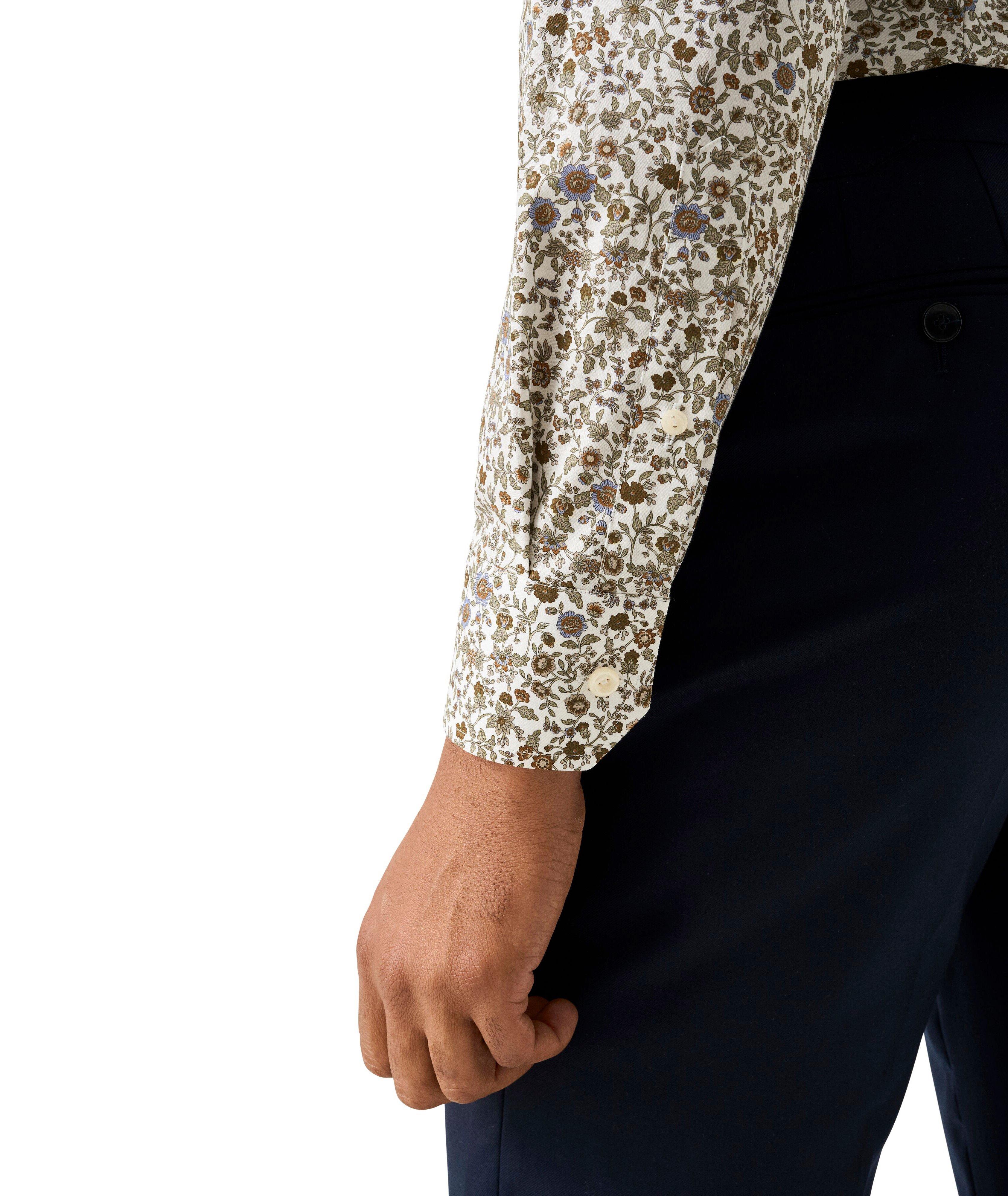 Slim-Fit Floral Stripe Twill Dress Shirt image 5