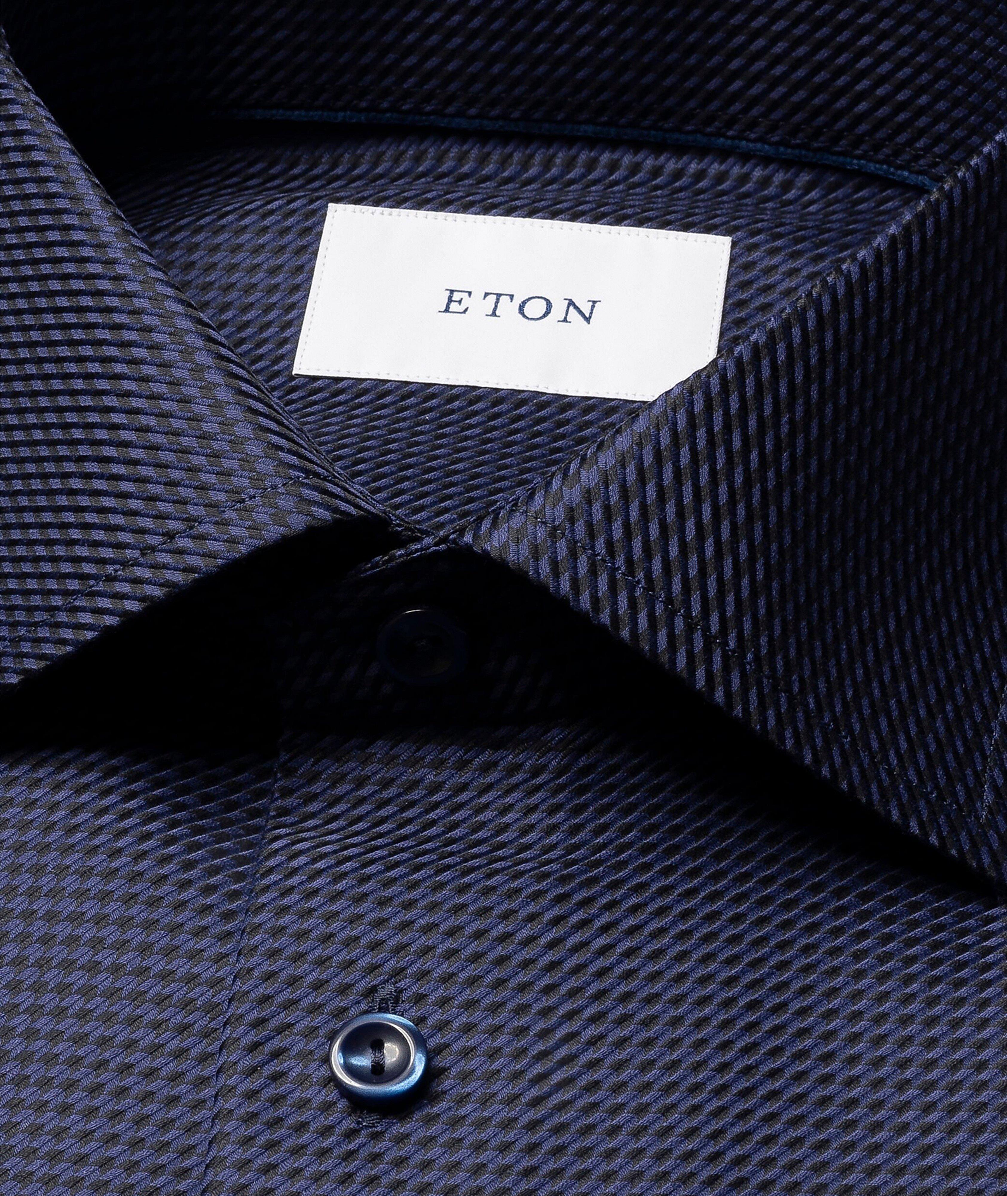 Chemise habillée ajustée en King Twill à motif pied-de-poule image 1