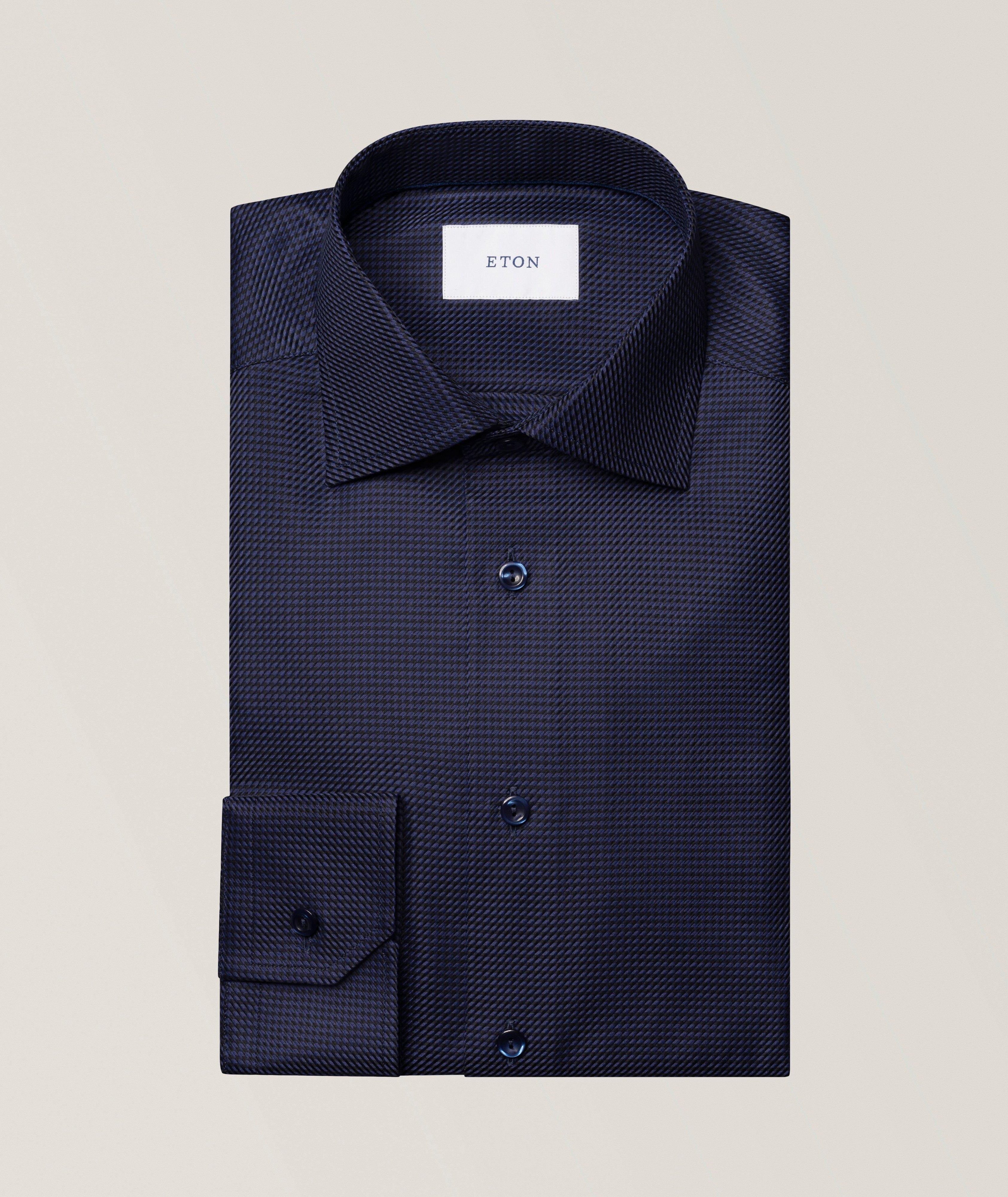 Chemise habillée ajustée en King Twill à motif pied-de-poule image 0