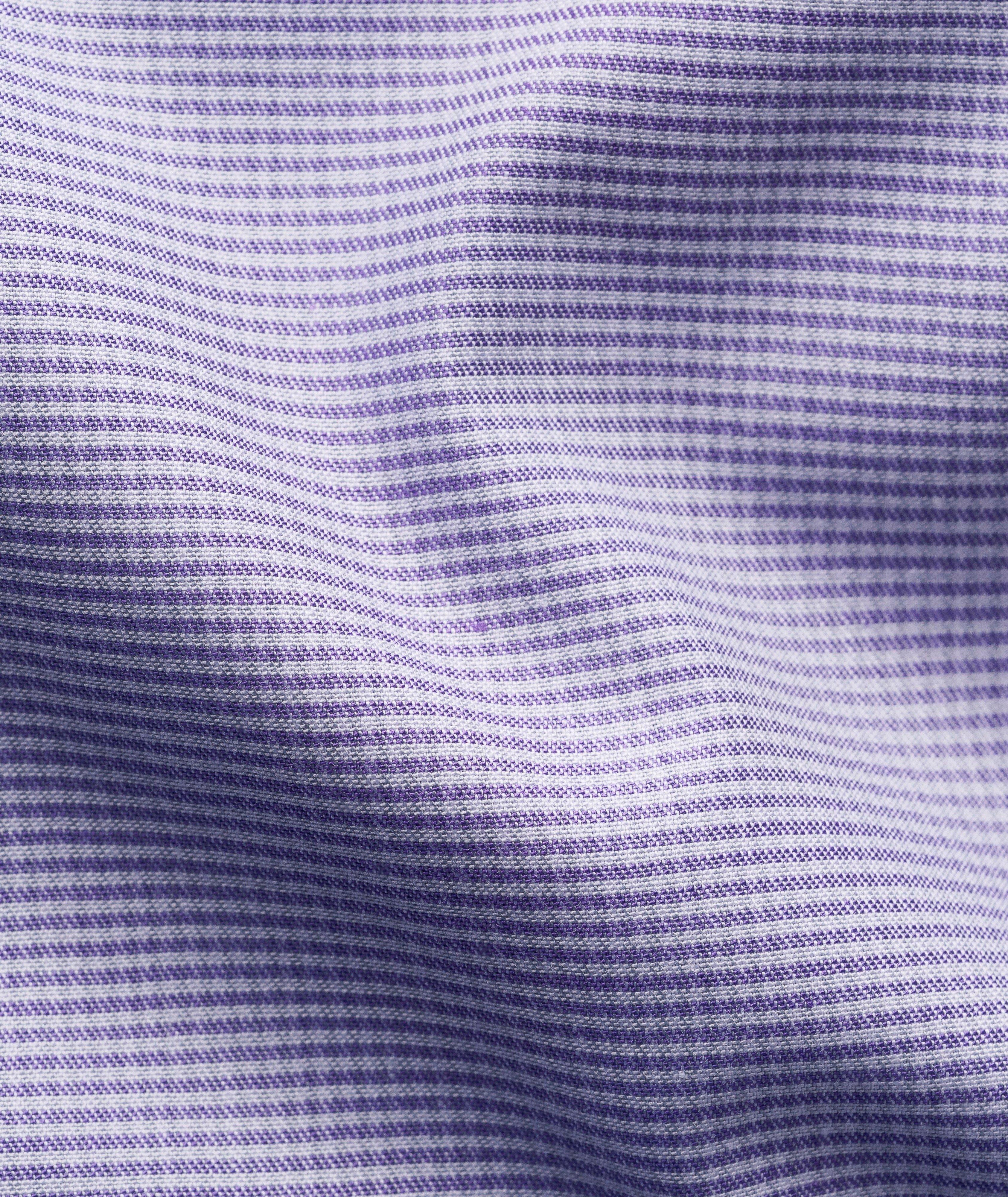 Slim-Fit Micro-Check Twill Dress Shirt image 2