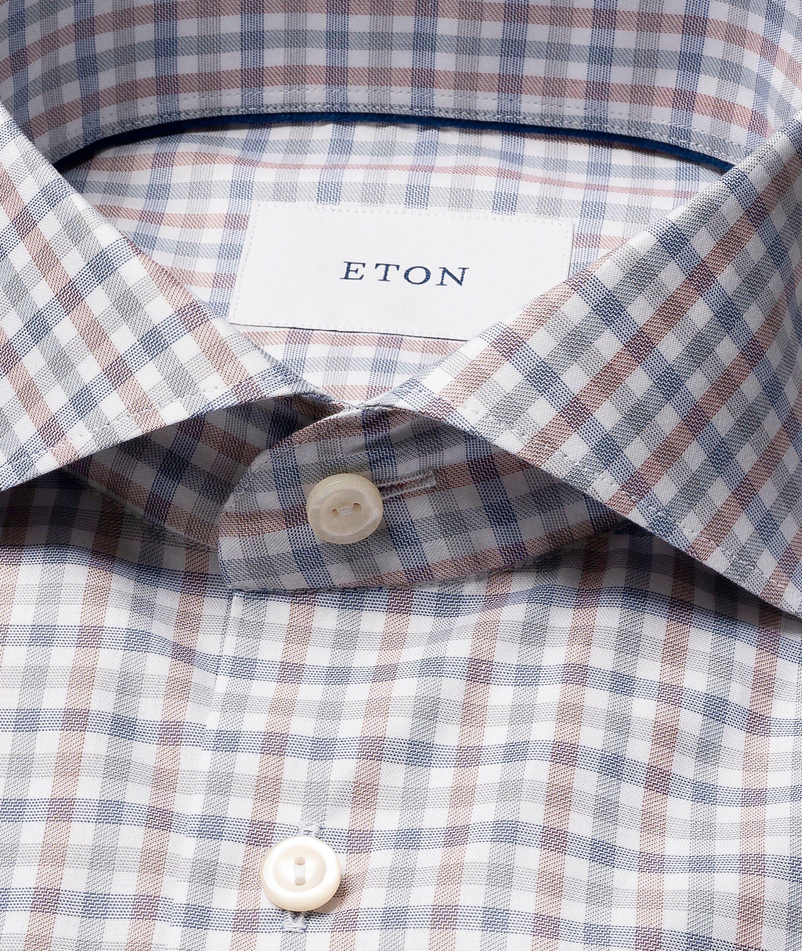 Chemise habillée en twill à carreaux, coupe contemporaine image 1