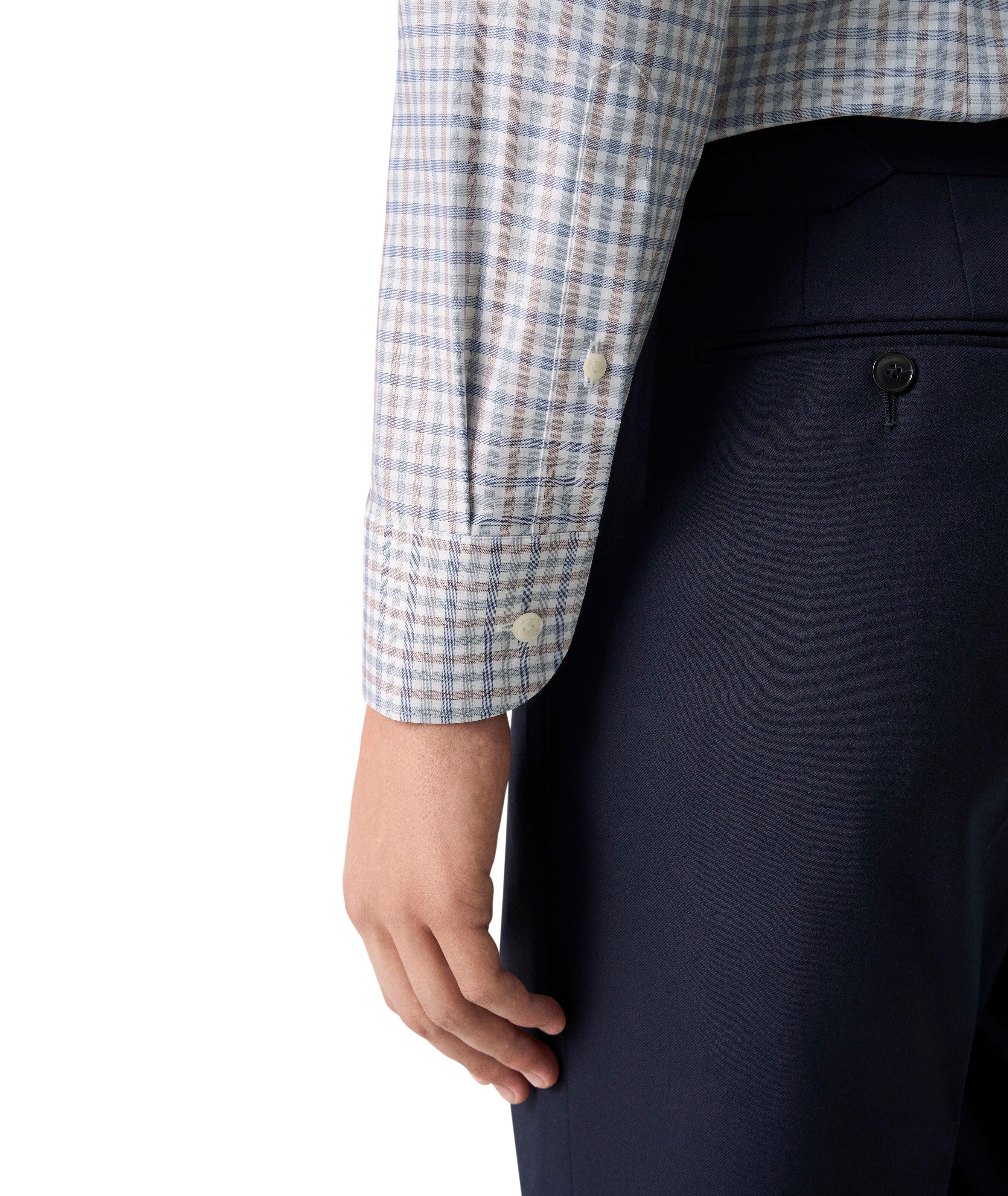 Chemise habillée en twill à carreaux, coupe contemporaine image 5