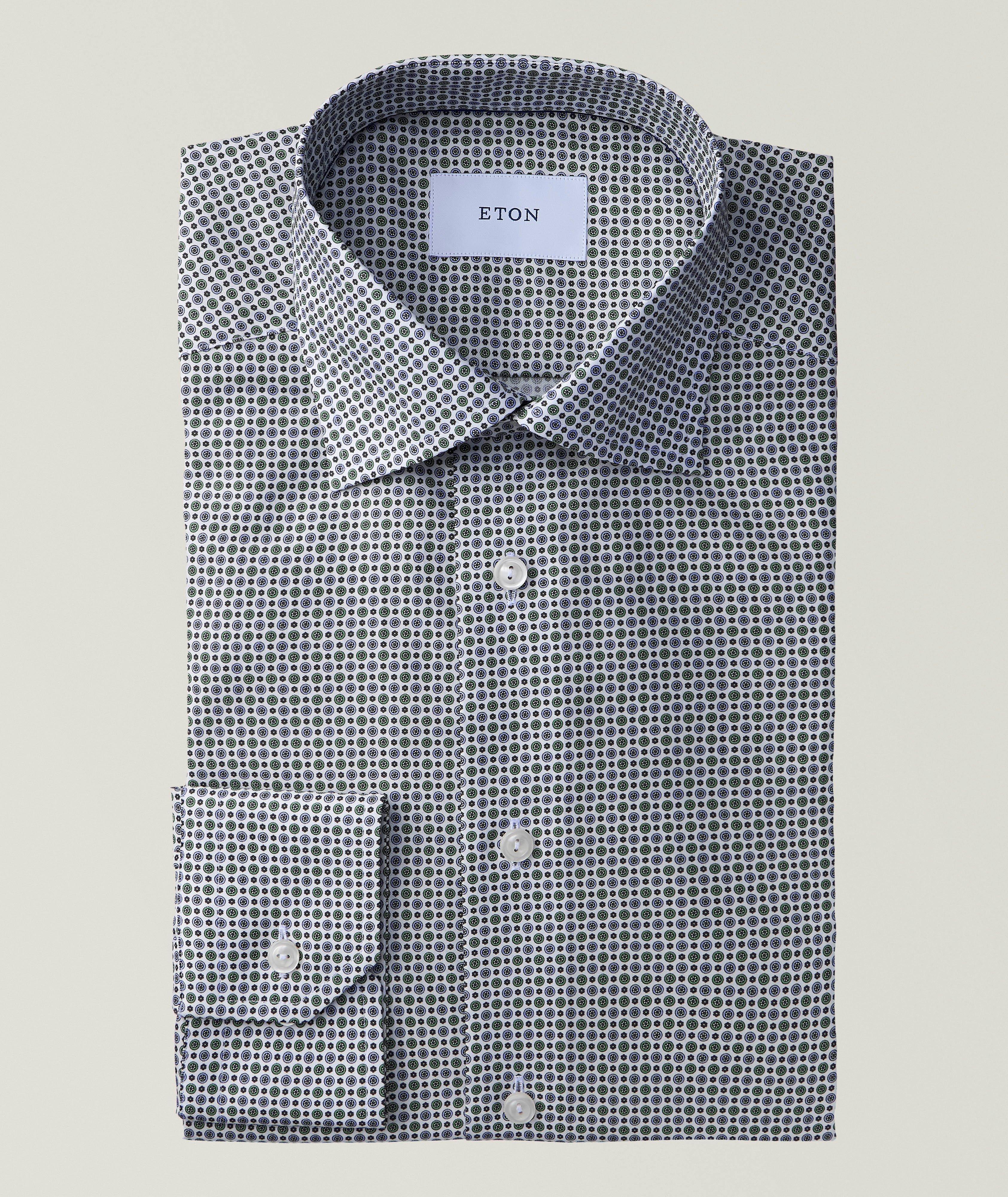 Chemise habillée à petit motif floral de coupe contemporaine image 0