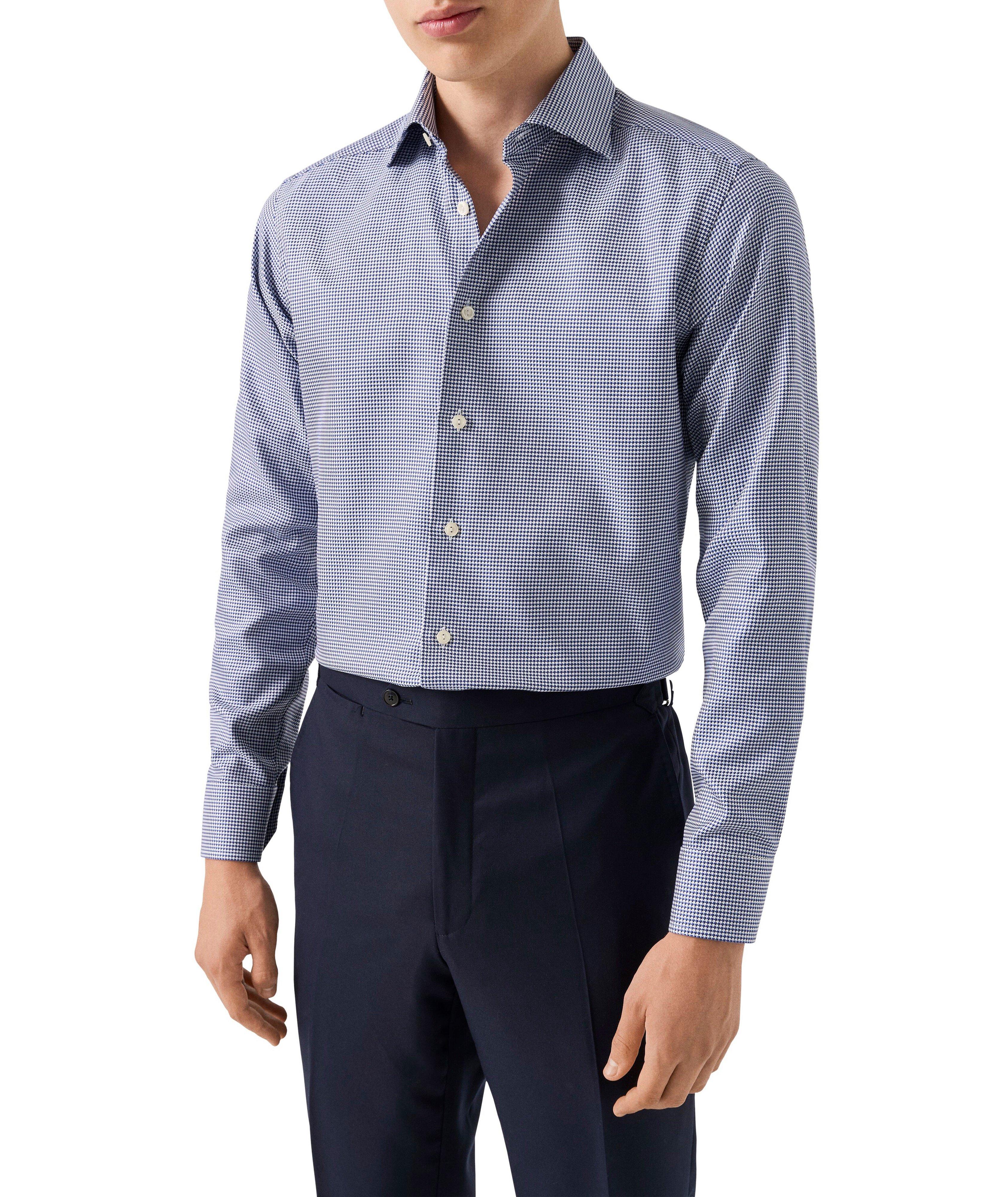 Contemporary-Fit Houndstooth Twill Dress Shirt image 2