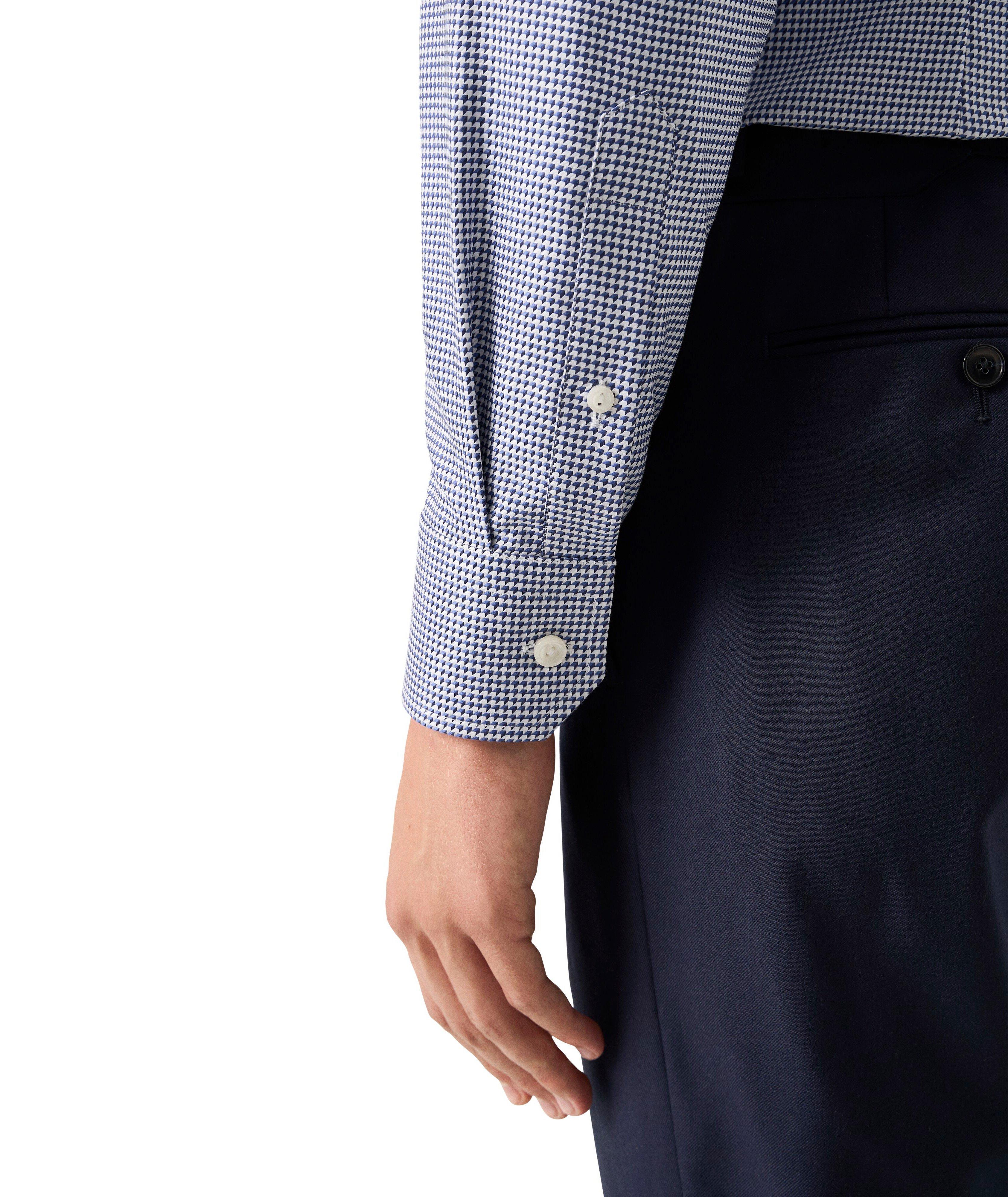 Contemporary-Fit Houndstooth Twill Dress Shirt image 5