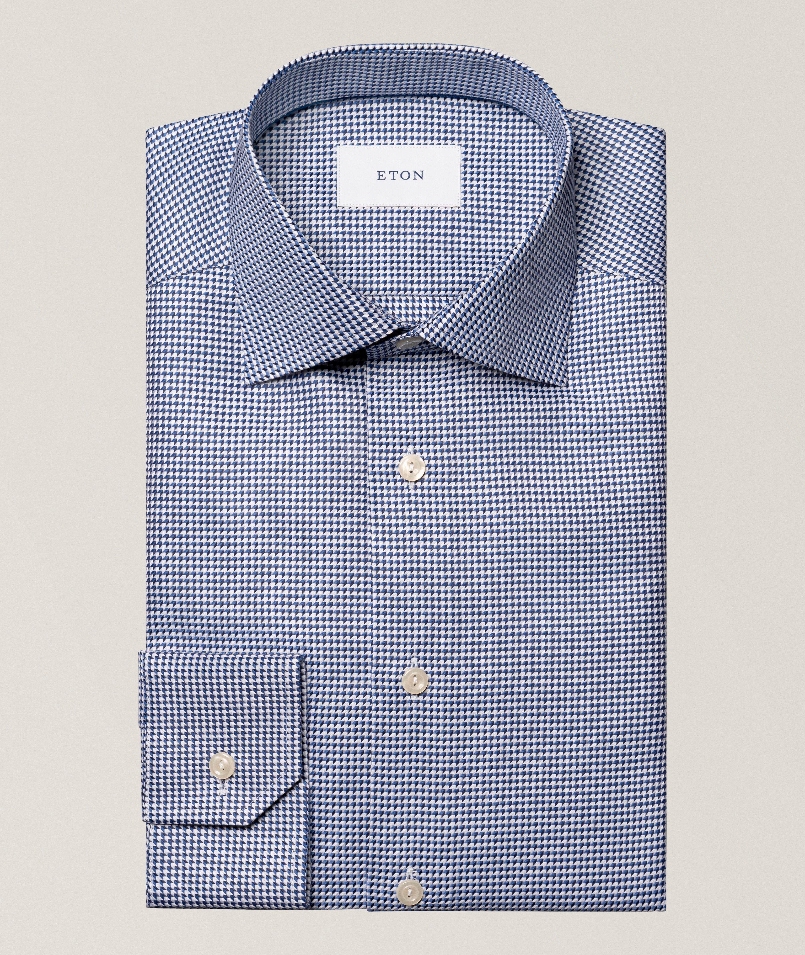 Contemporary-Fit Houndstooth Twill Dress Shirt image 0