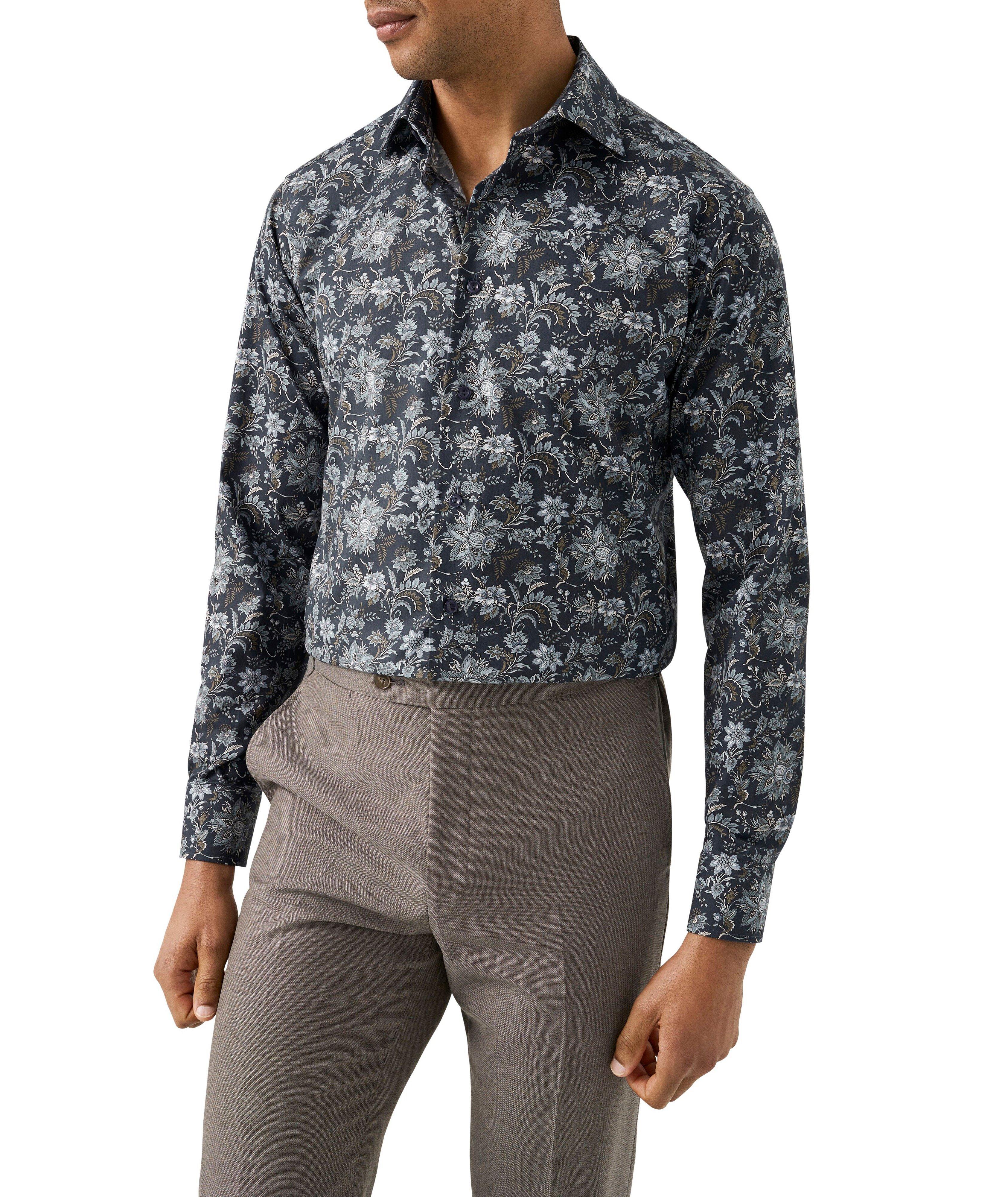 Contemporary-Fit Floral Twill Dress Shirt image 2