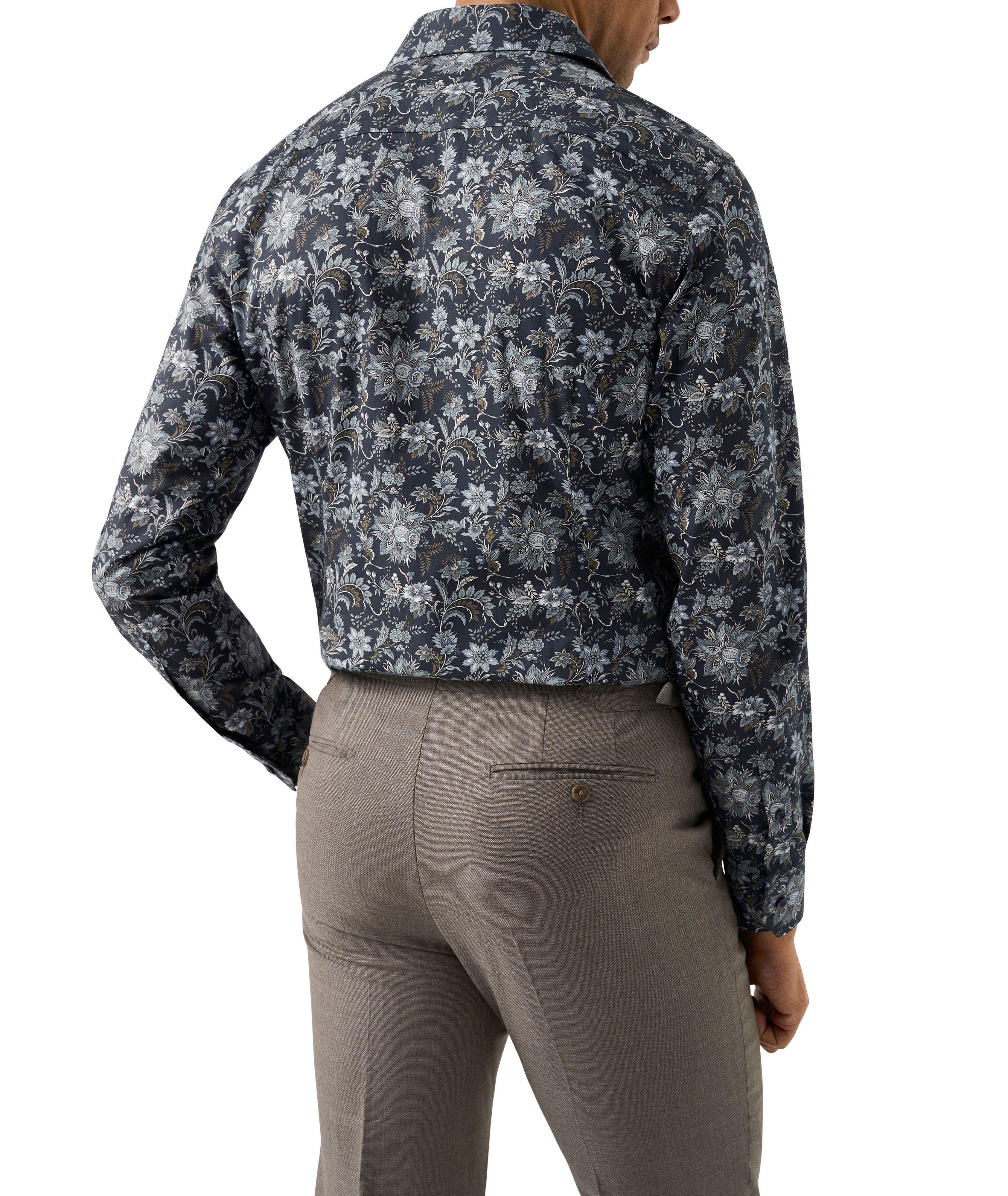 Contemporary-Fit Floral Twill Dress Shirt image 3