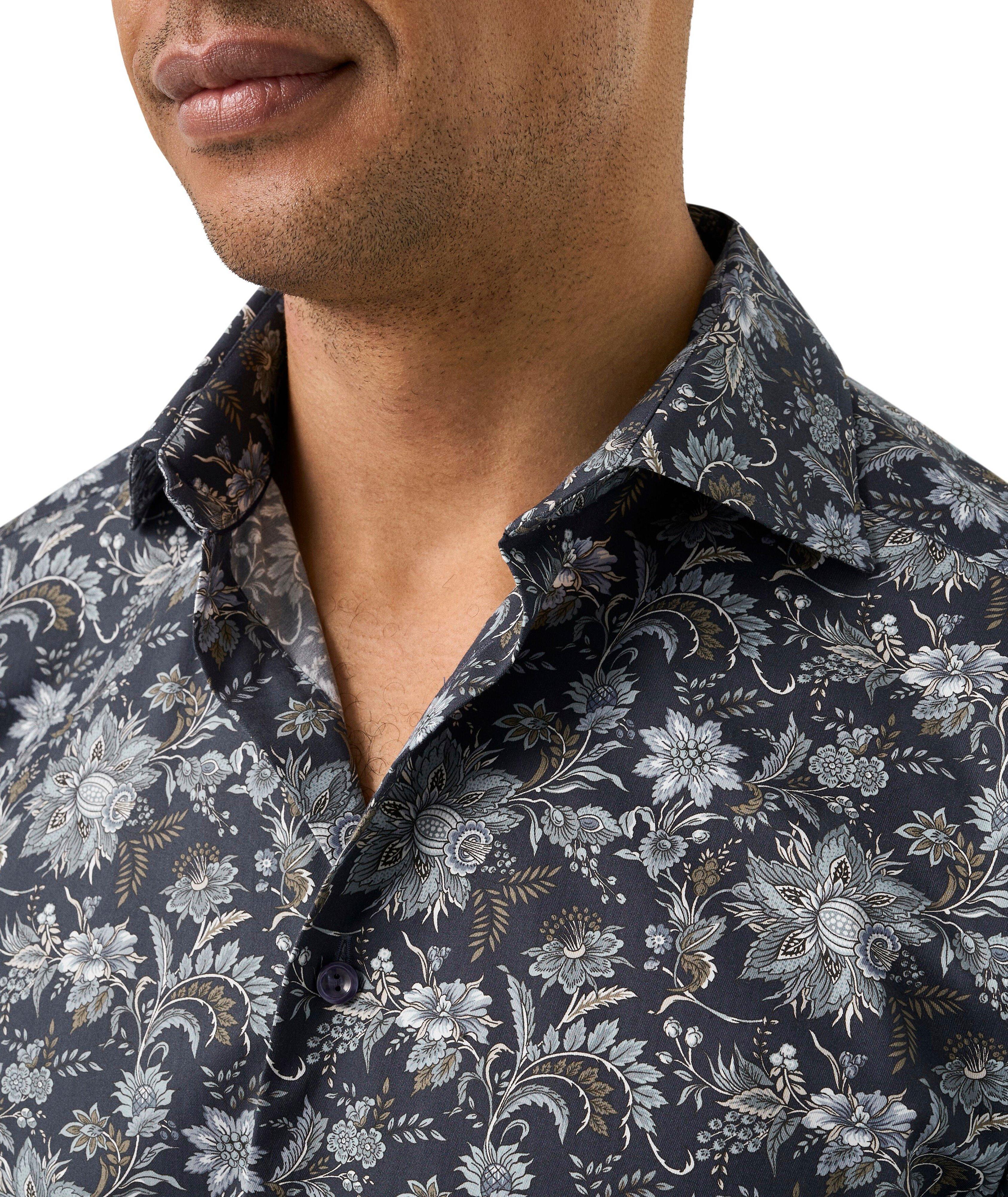 Contemporary-Fit Floral Twill Dress Shirt image 4