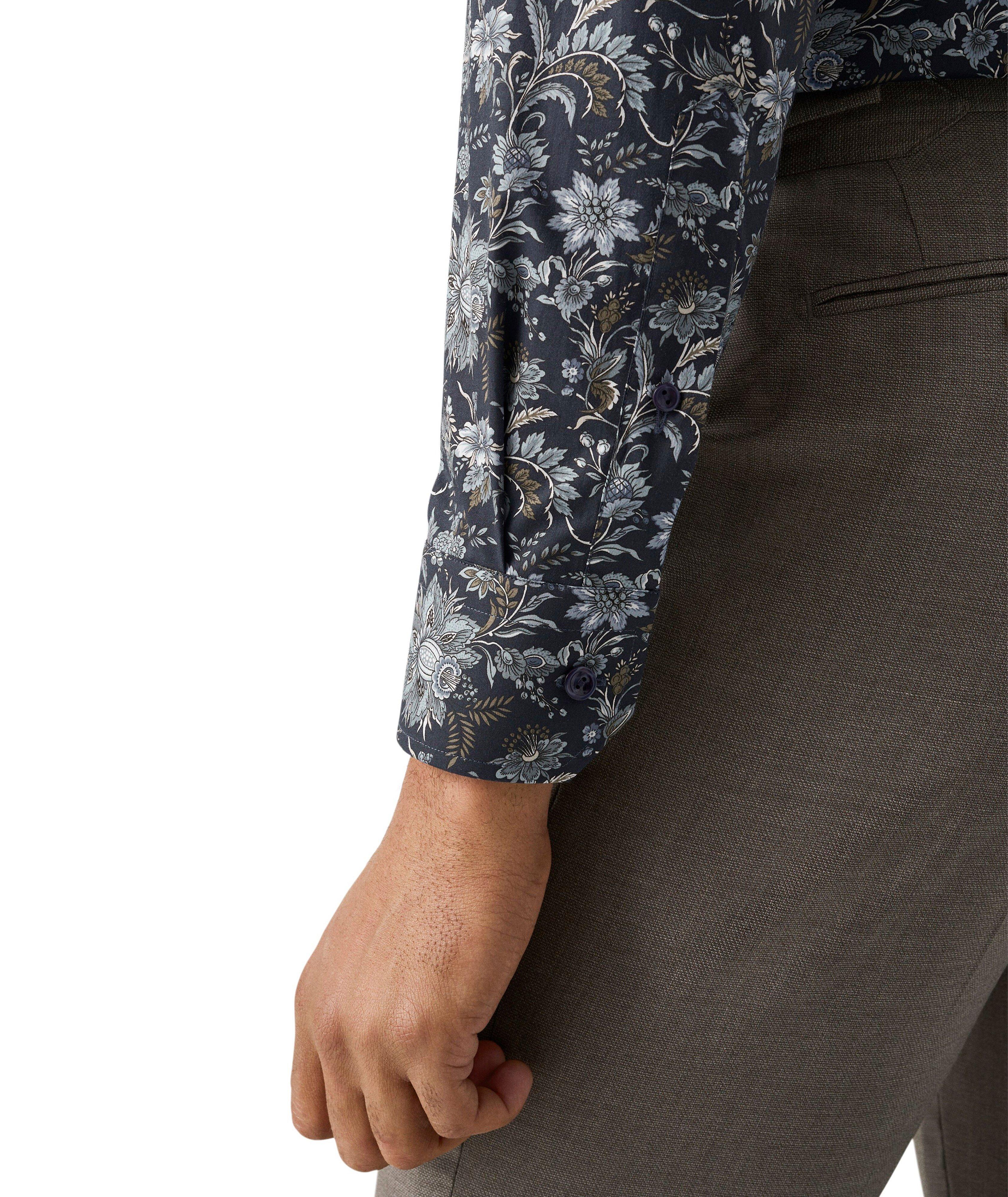 Contemporary-Fit Floral Twill Dress Shirt image 5
