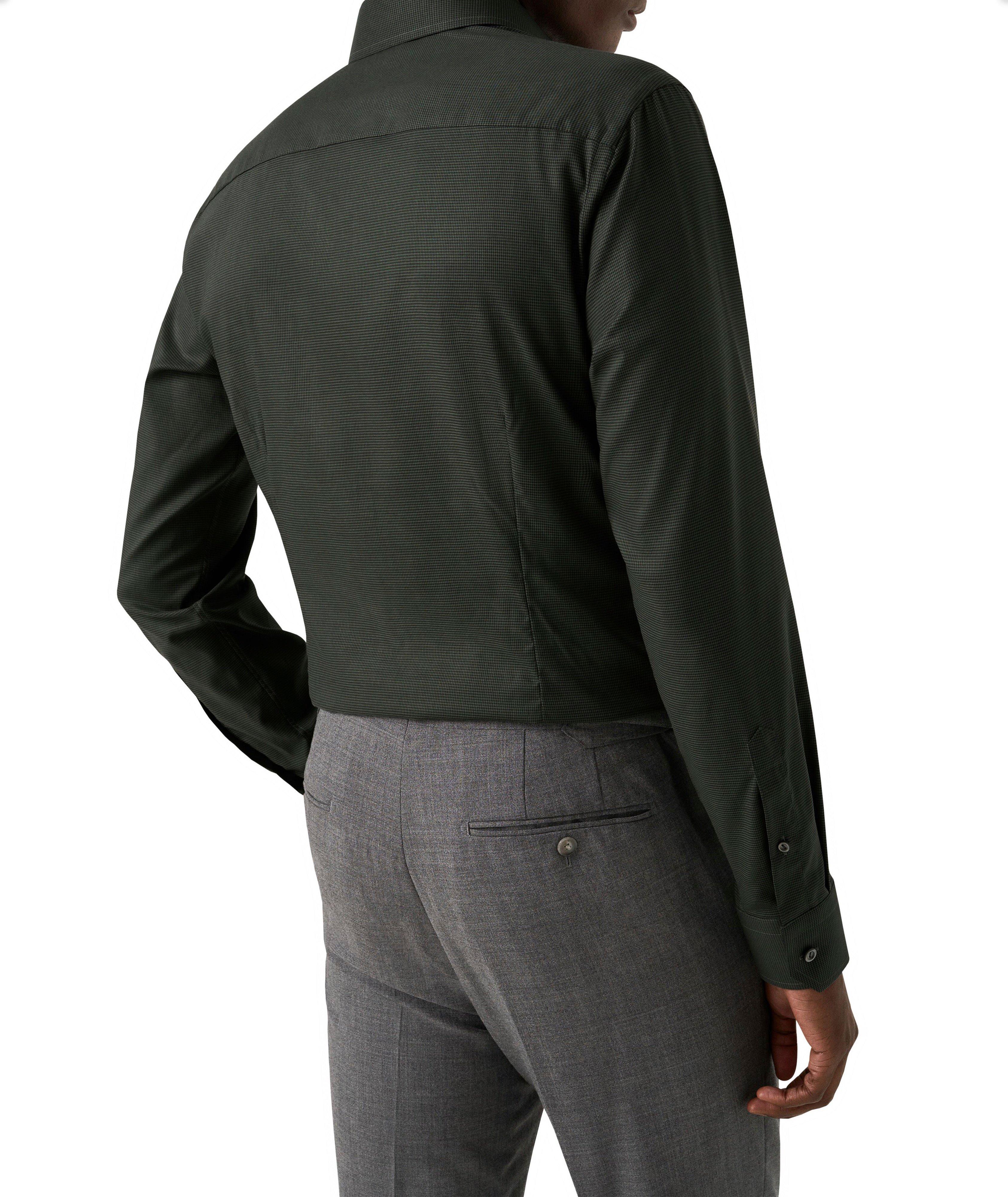 Slim-Fit Micro-Check Flannel Dress Shirt image 2