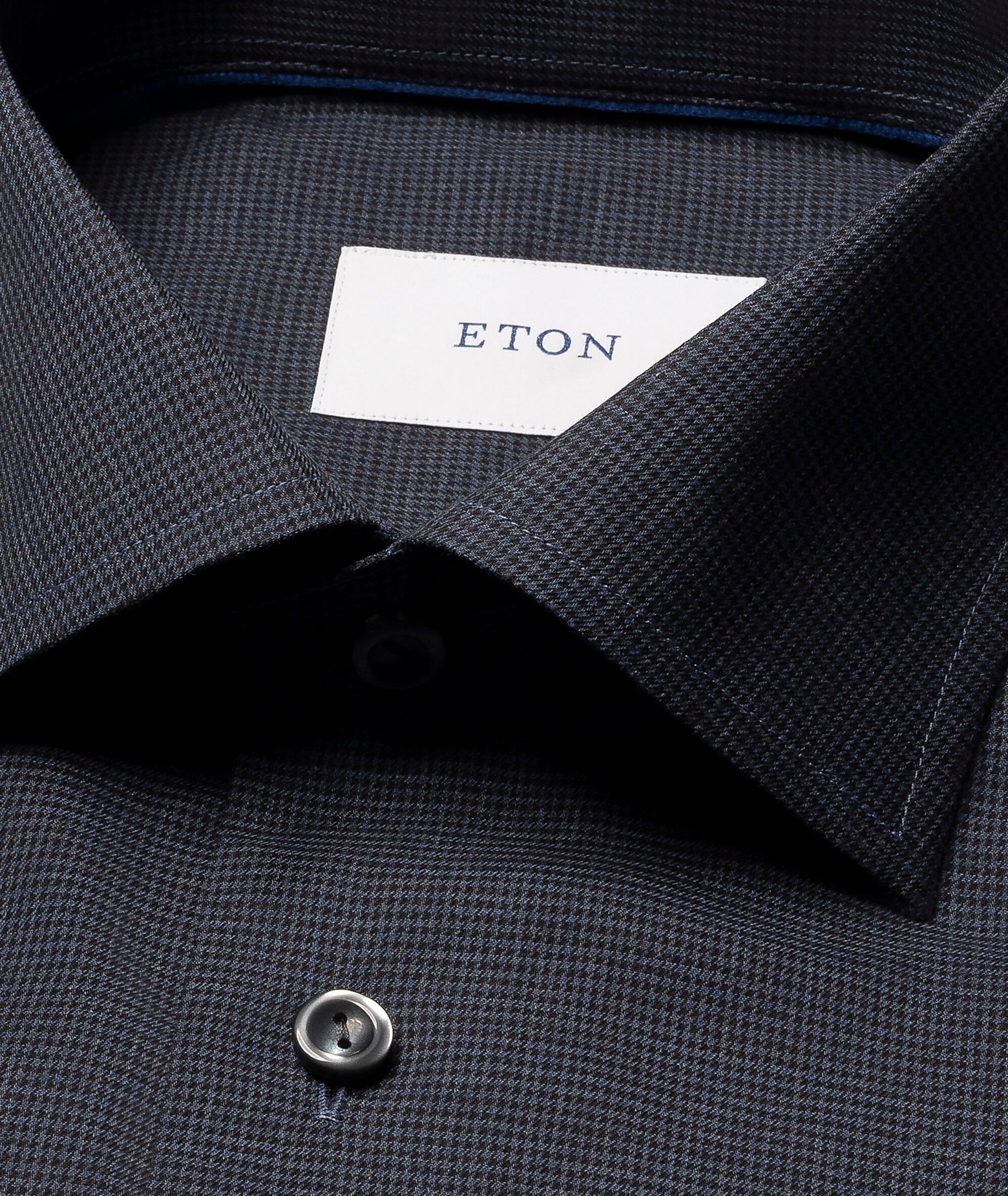 Micro-Check Flannel Dress Shirt image 1