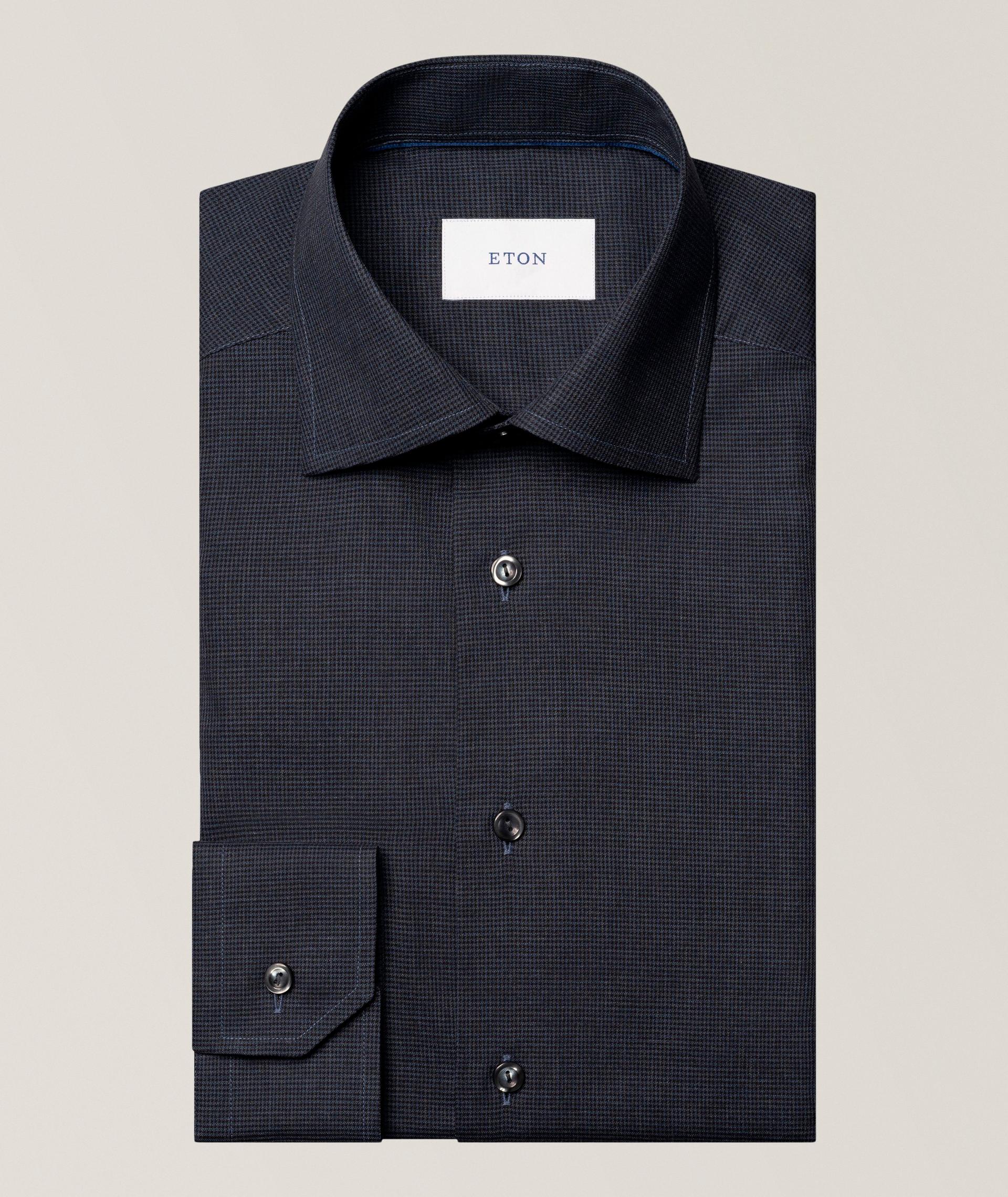 Micro-Check Flannel Dress Shirt image 0