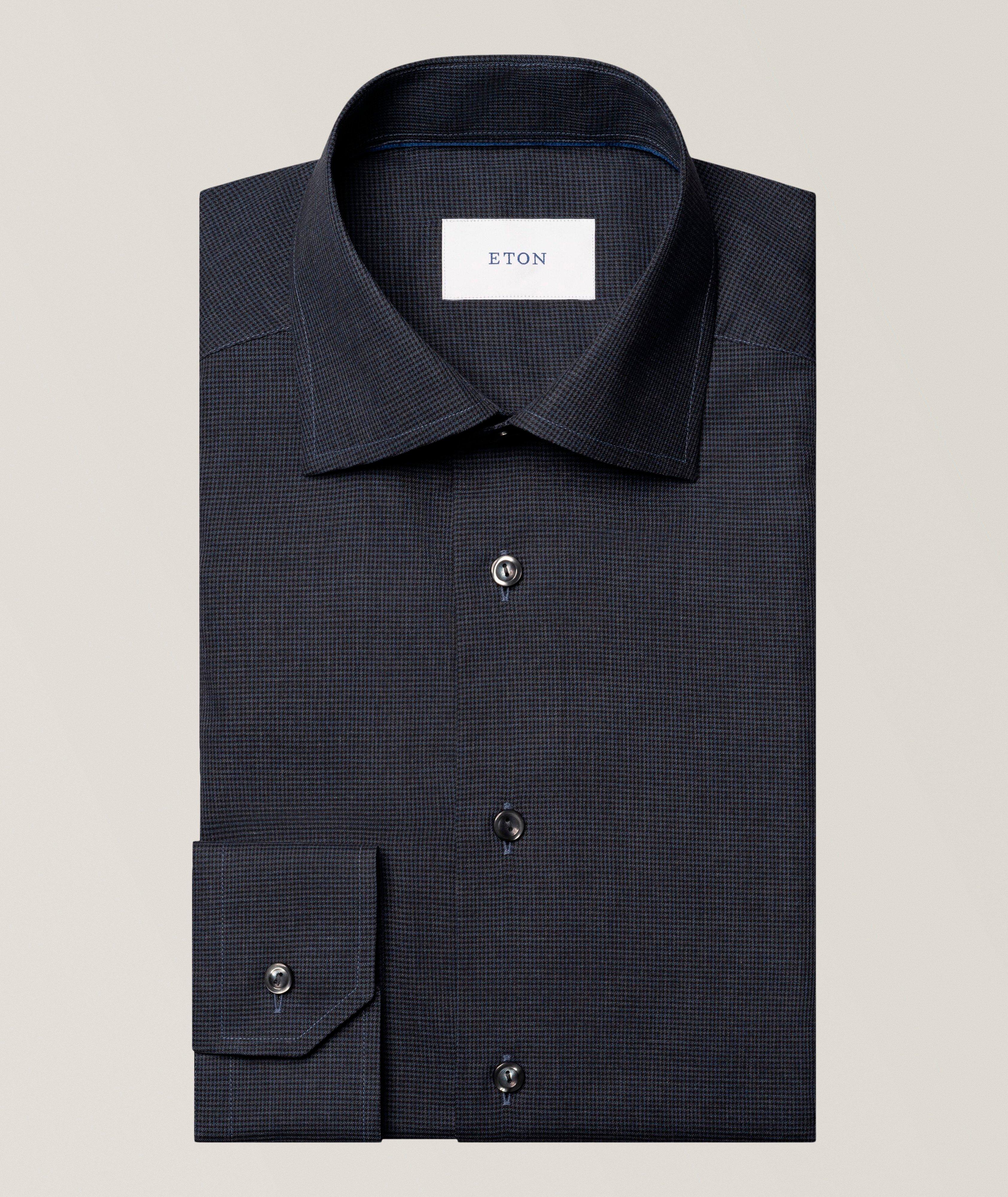Micro-Check Flannel Dress Shirt image 0