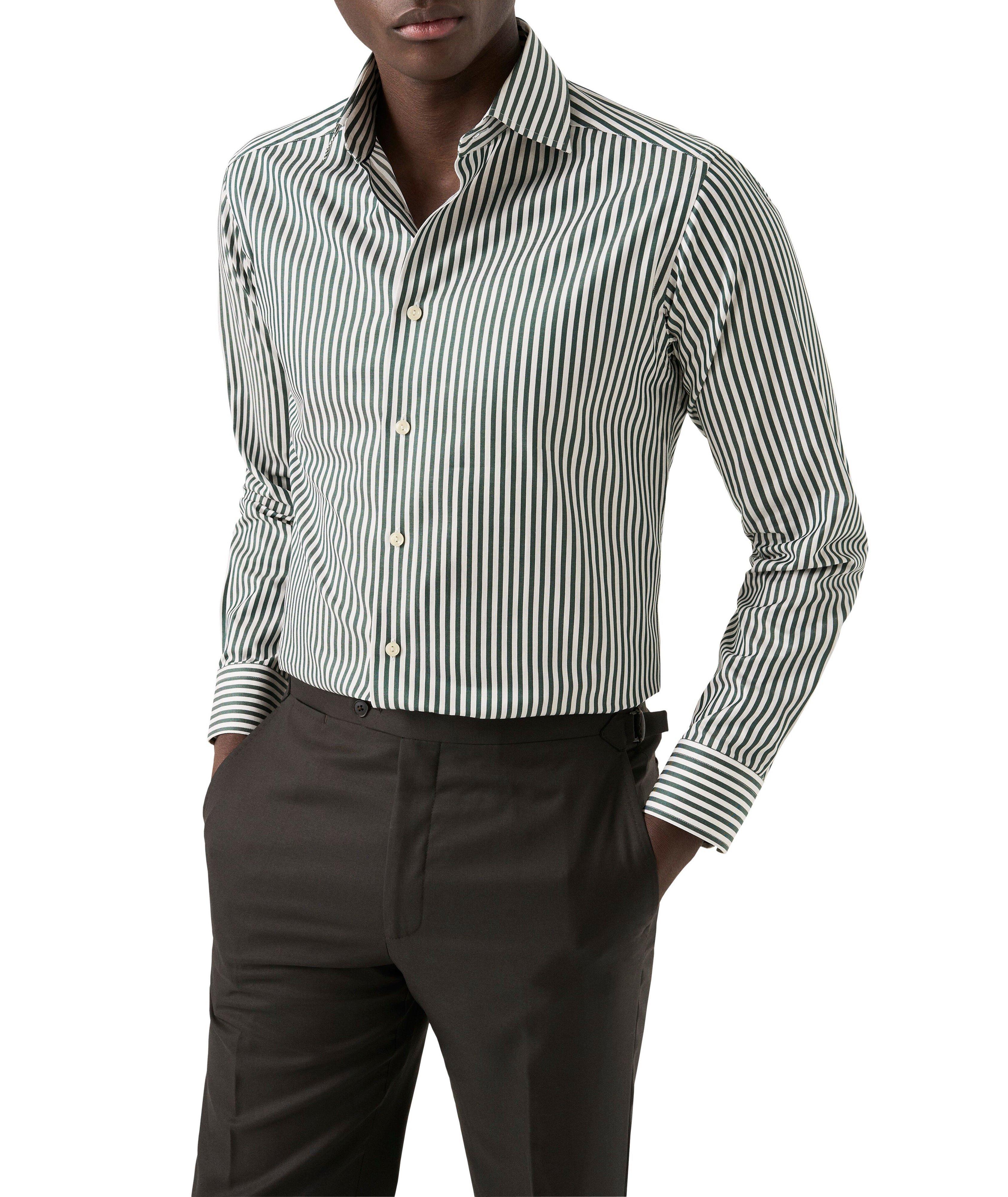 Chemise habillée en twill à rayures de coupe amincie image 2
