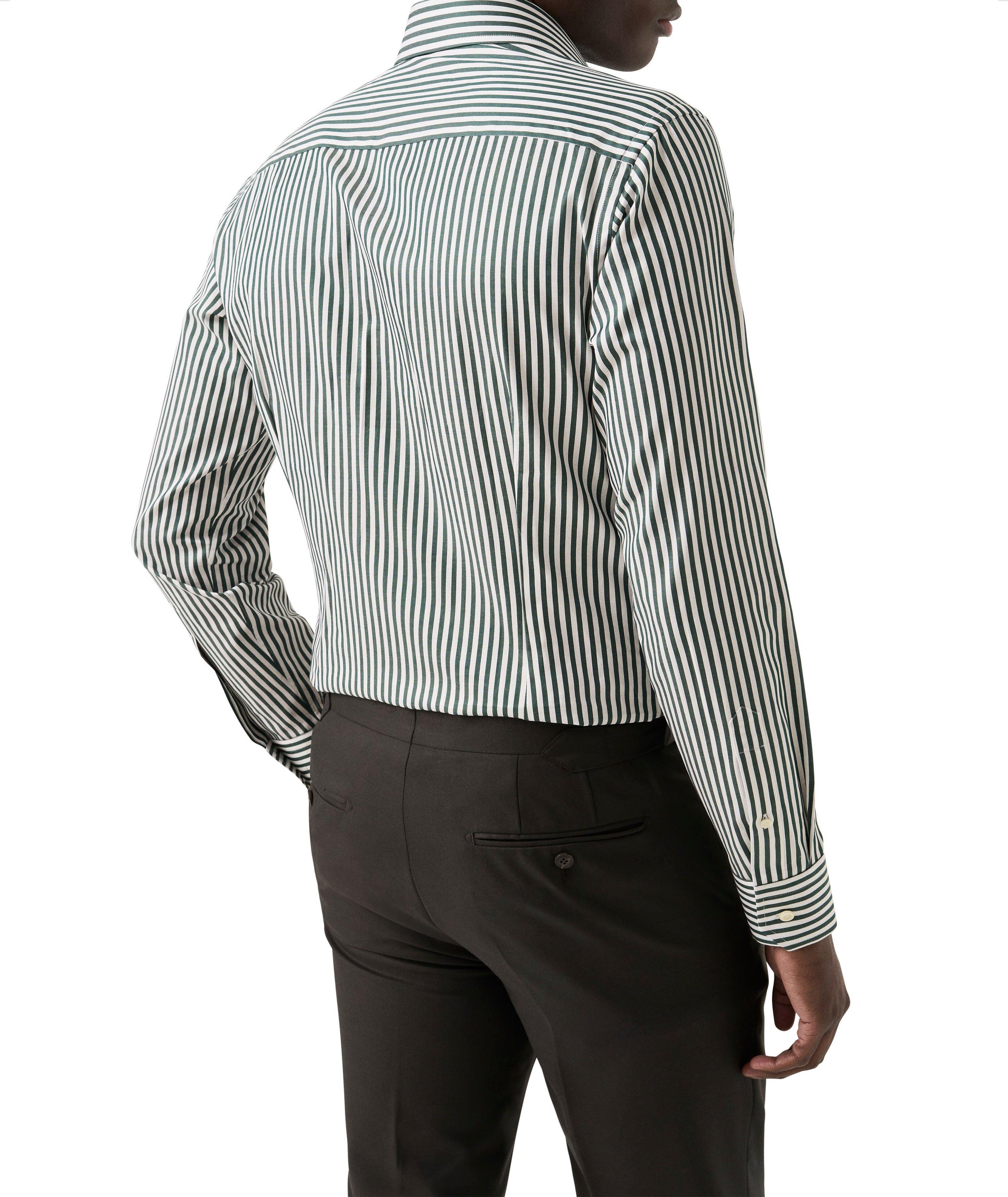Chemise habillée en twill à rayures de coupe amincie image 3