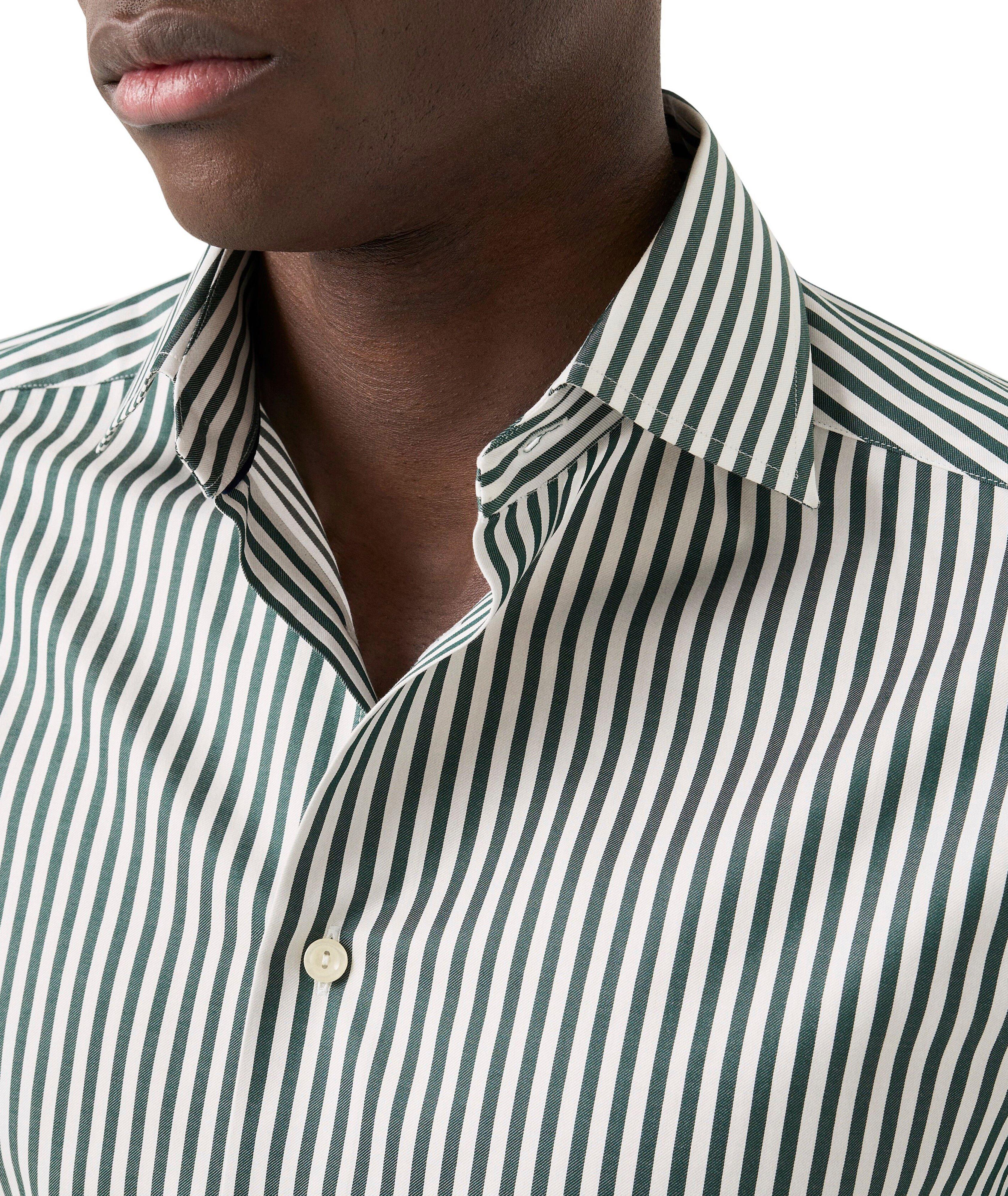 Chemise habillée en twill à rayures de coupe amincie image 4
