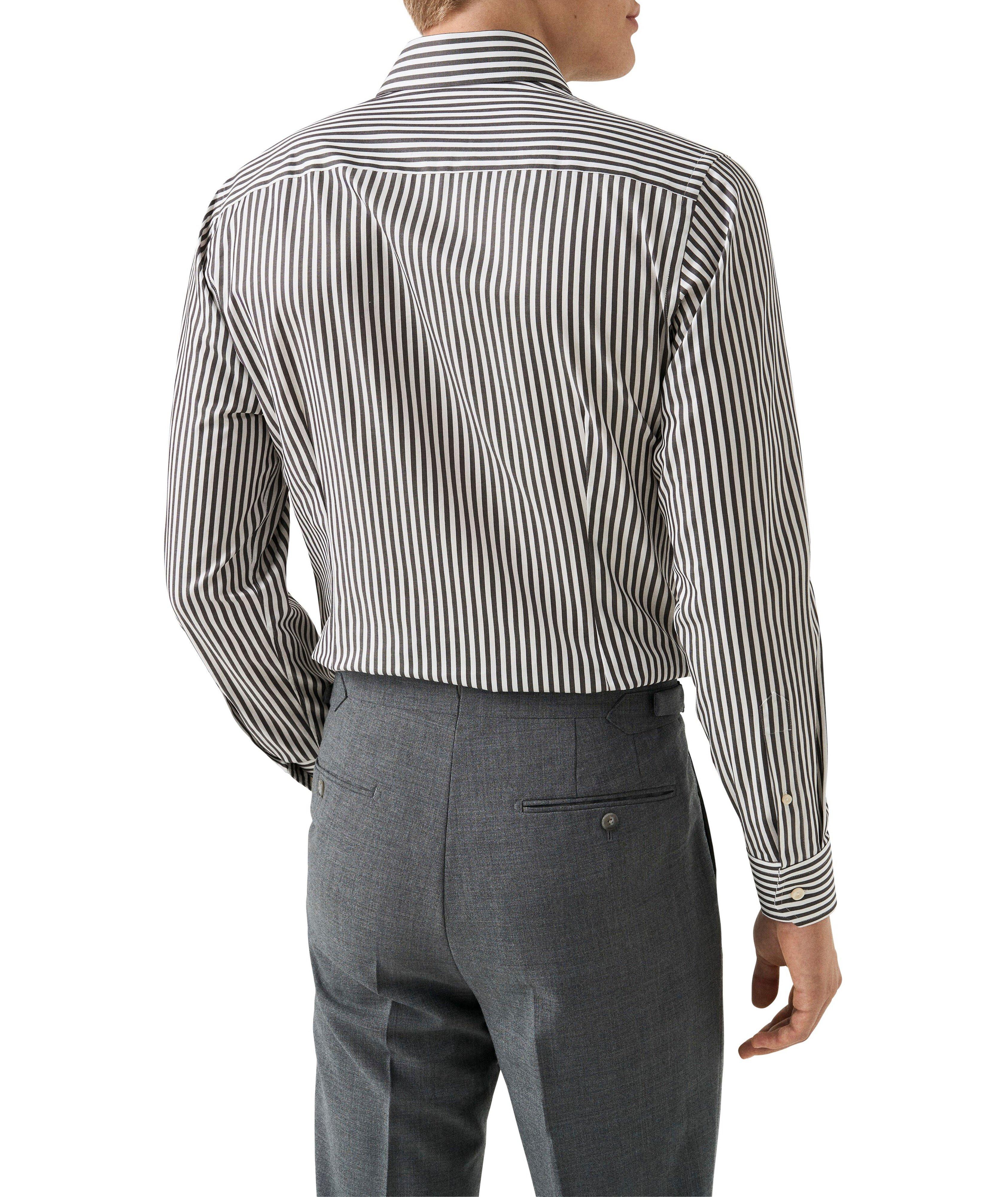 Chemise habillée en twill à rayures de coupe amincie image 3
