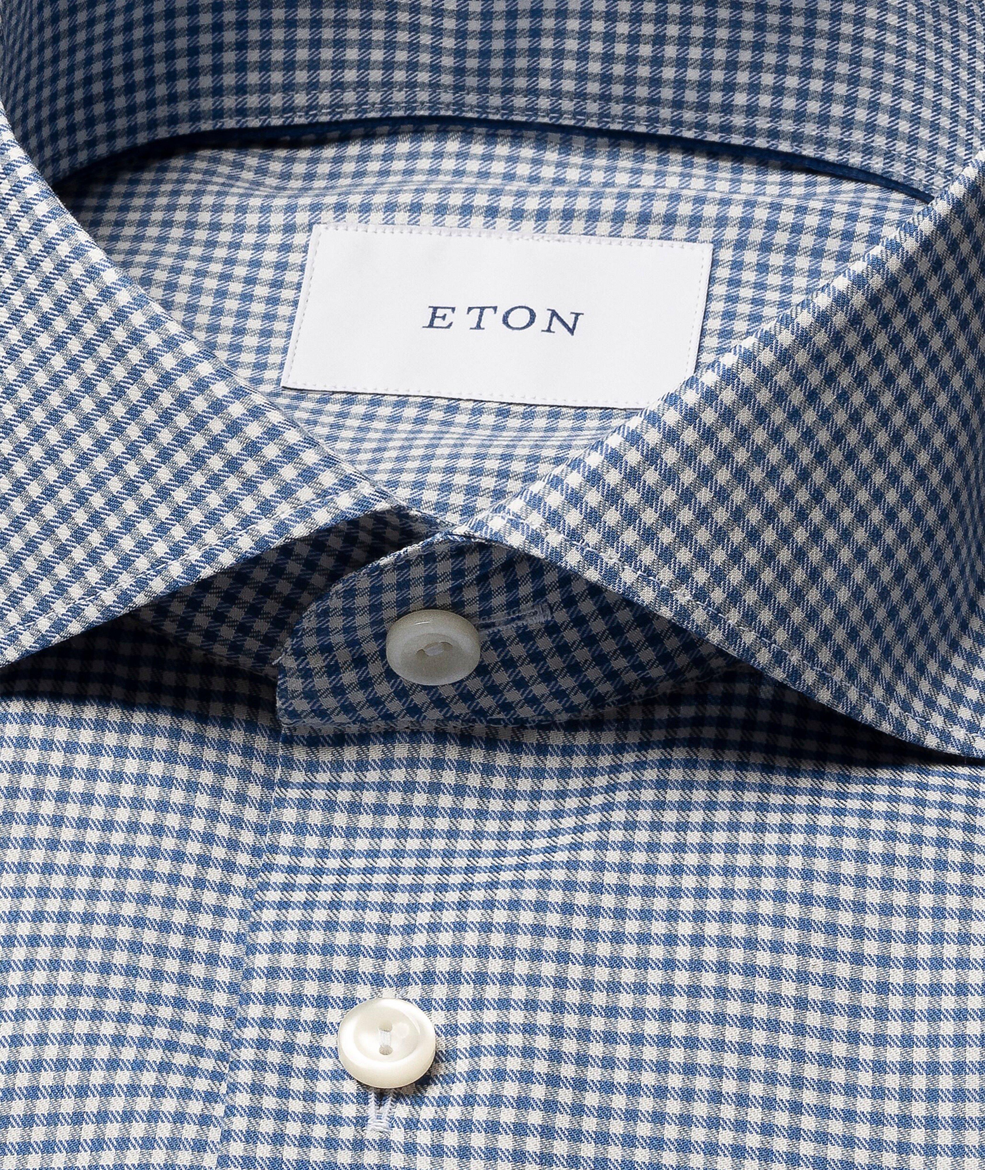 Chemise habillée en flanelle à micro-carreaux Coupe Contemporaine image 1