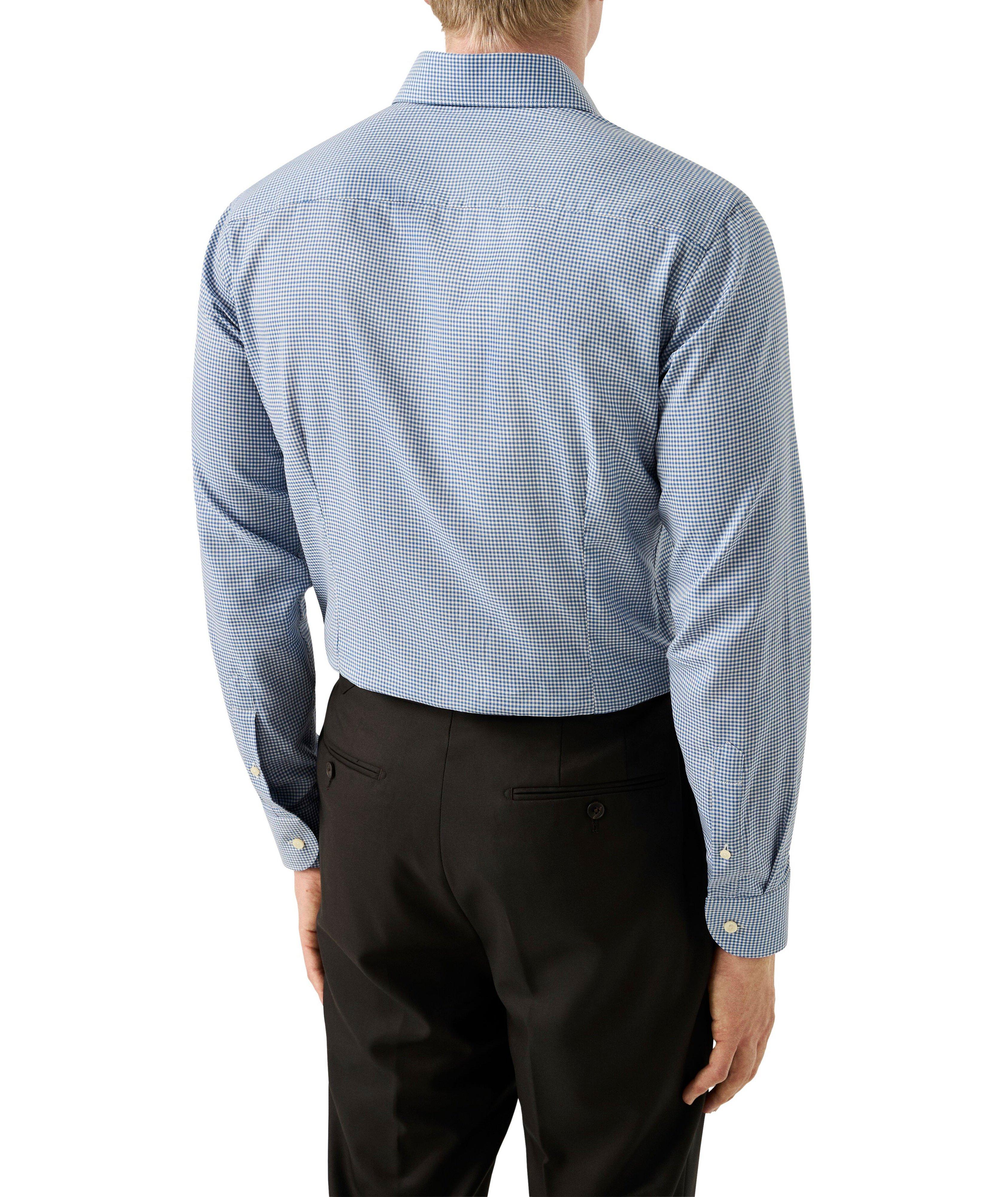 Chemise habillée en flanelle à micro-carreaux Coupe Contemporaine image 3