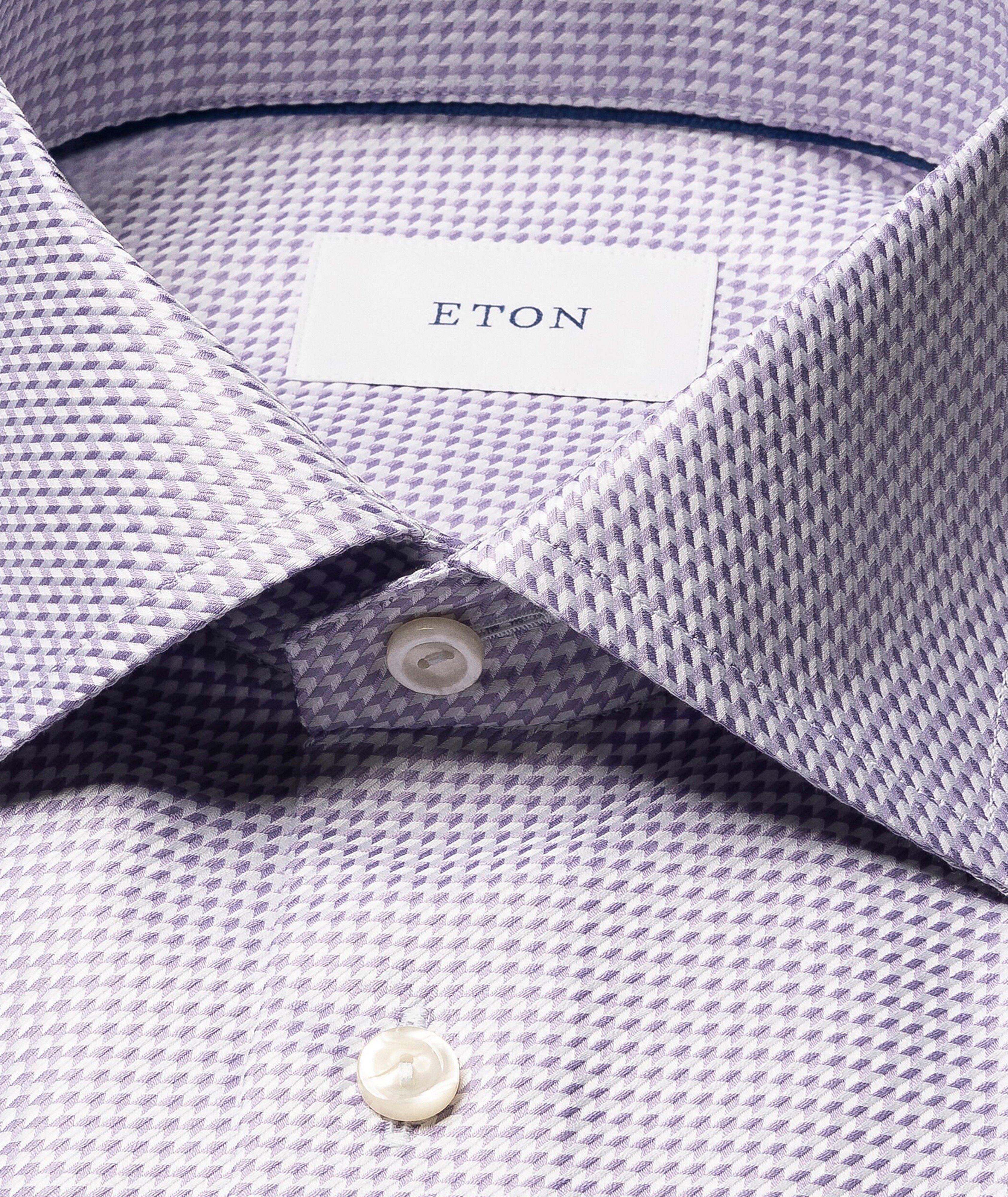 Slim-Fit Houndstooth Twill Dress Shirt image 1