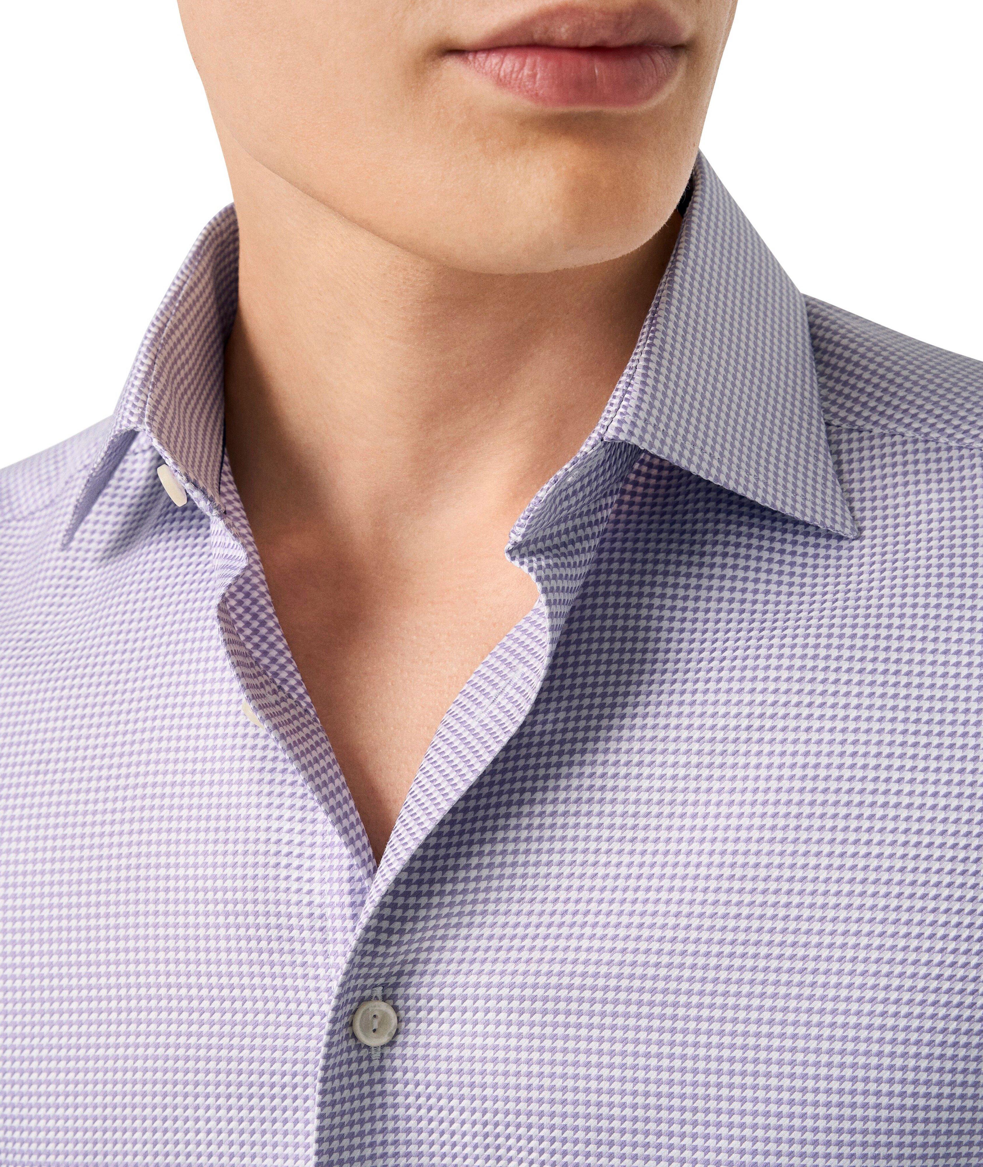 Slim-Fit Houndstooth Twill Dress Shirt image 4