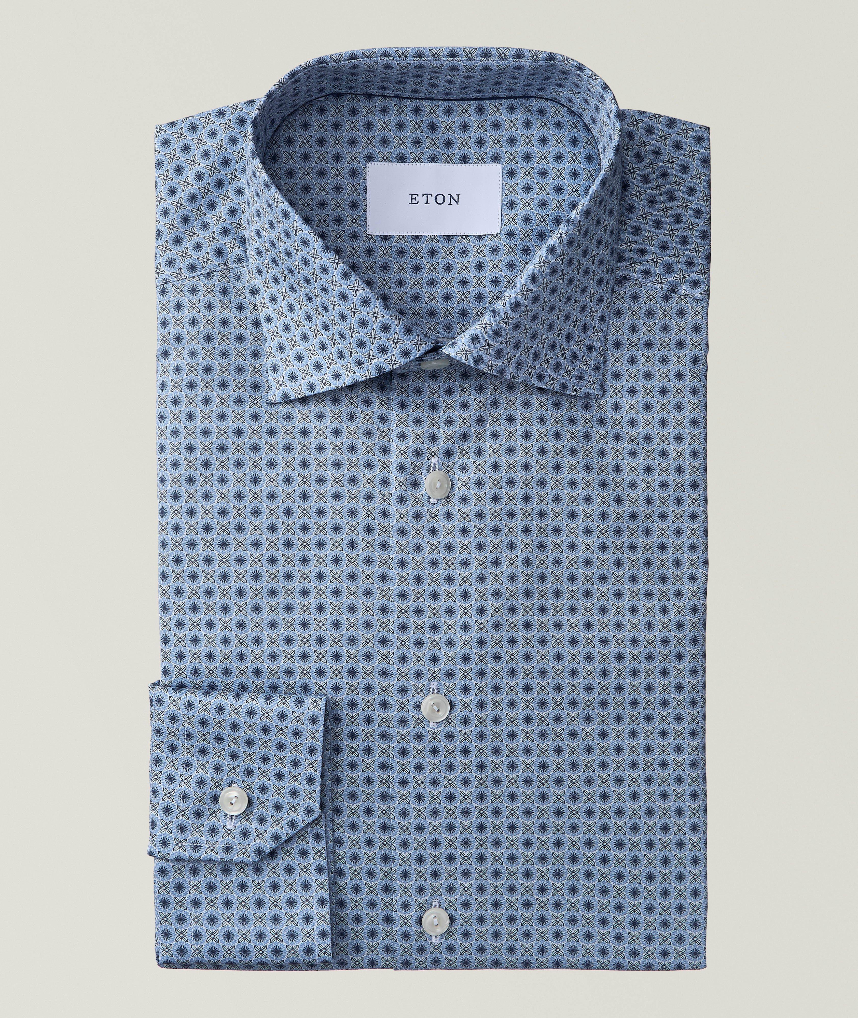 Chemise habillée à petit motif floral de coupe amincie image 0