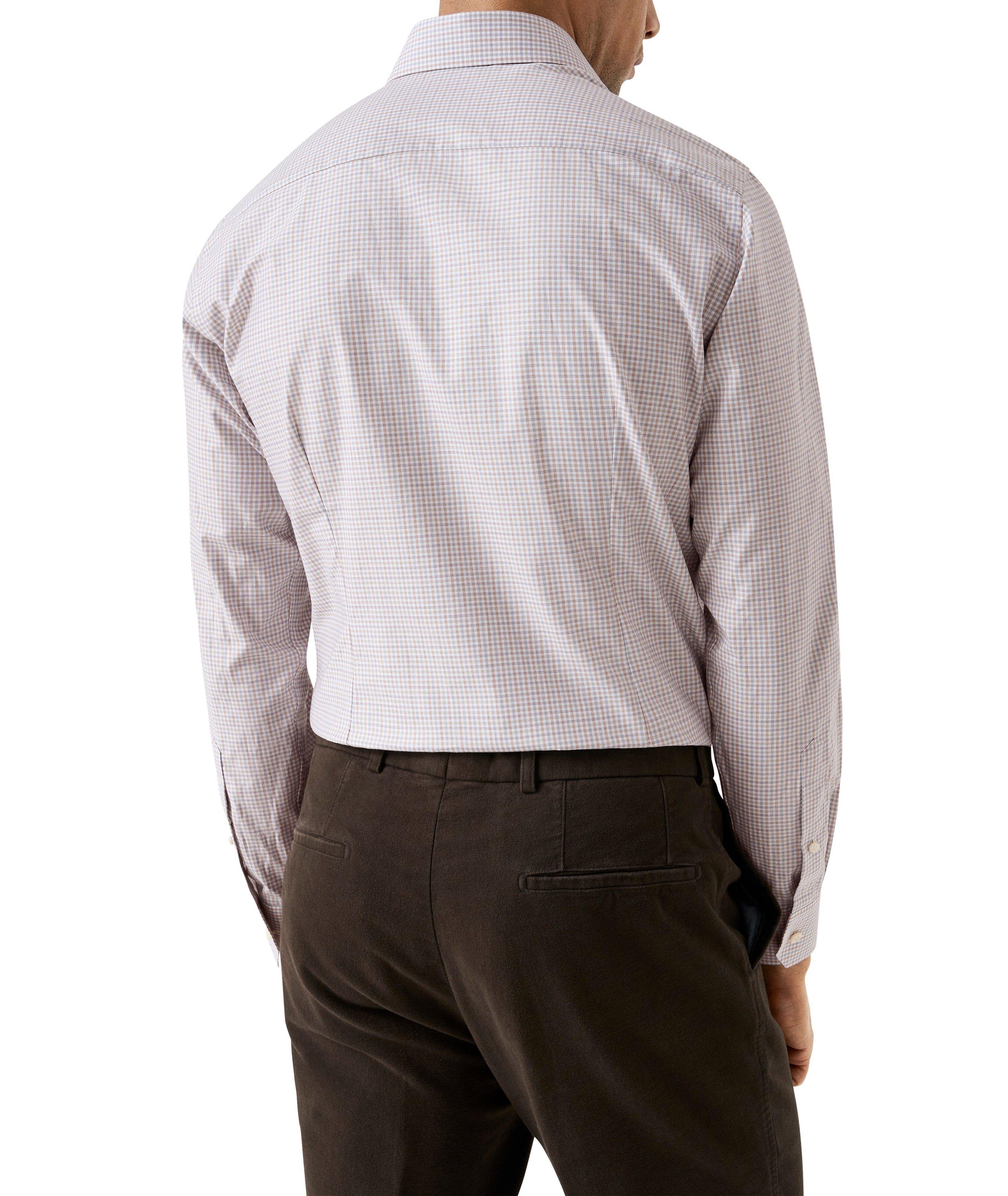 Contemporary-Fit Micro-Check Twill Dress Shirt image 3