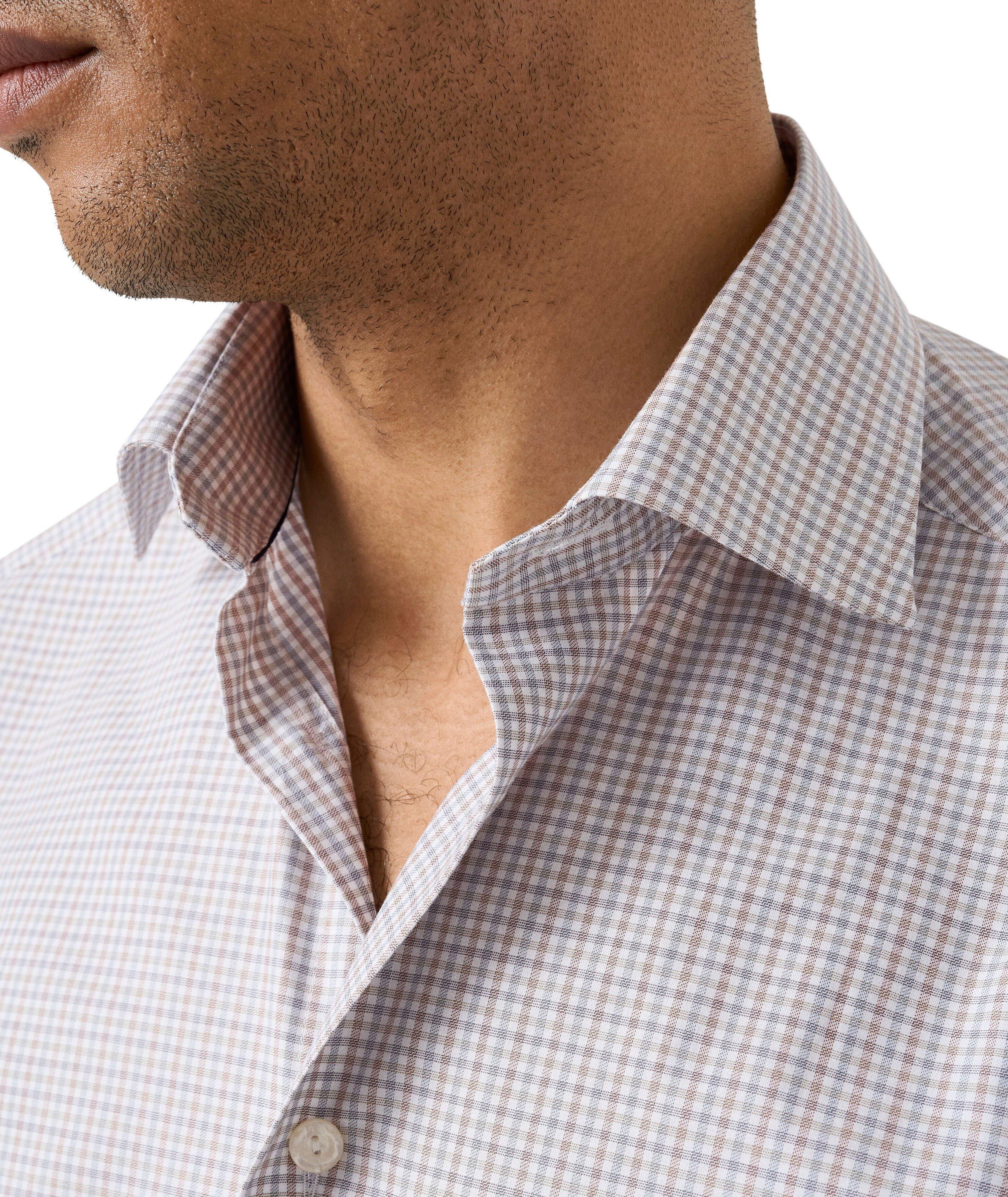 Contemporary-Fit Micro-Check Twill Dress Shirt image 4