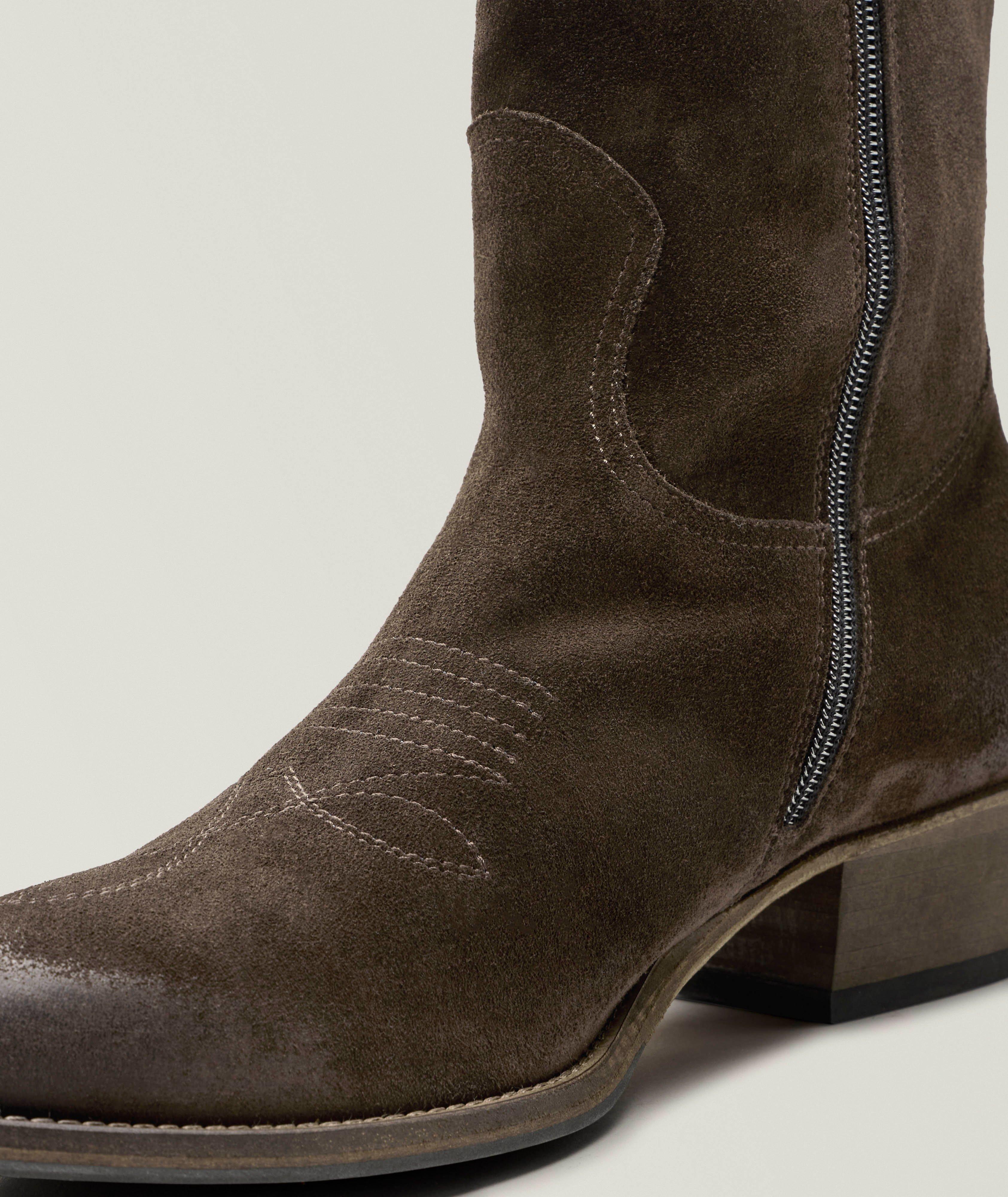 Atticus Burnished Suede Western Boots image 2