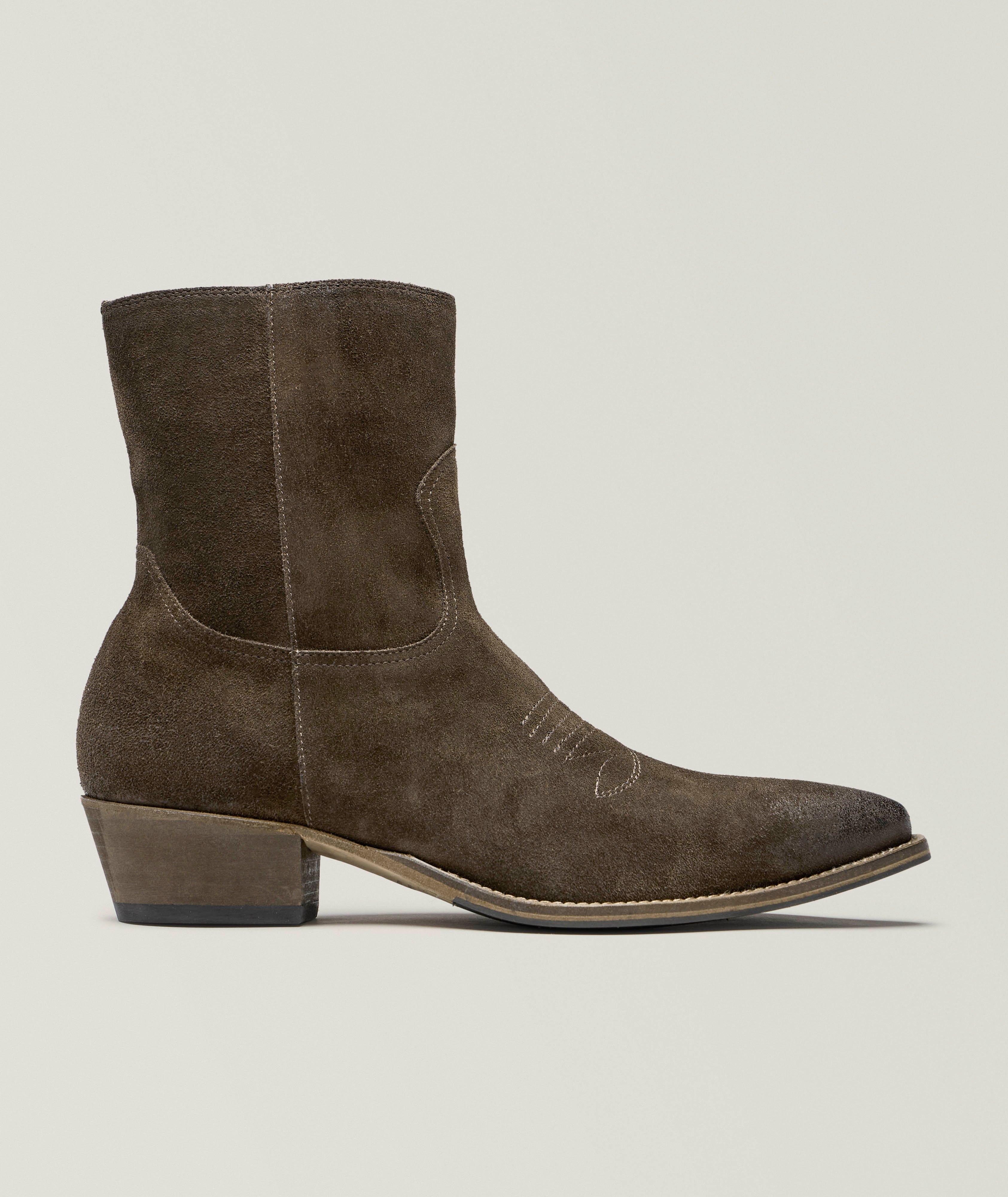 Atticus Burnished Suede Western Boots image 0
