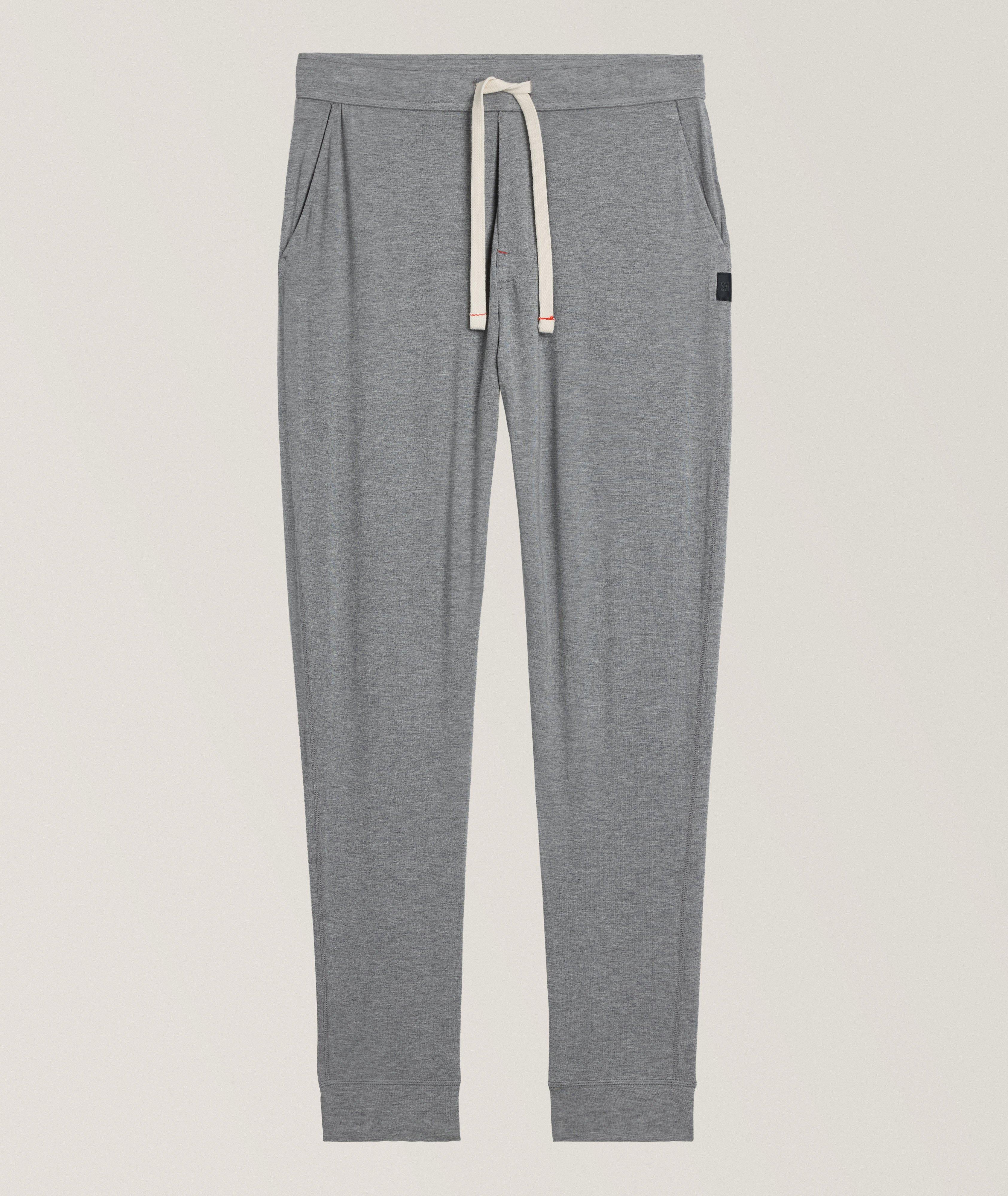 Pantalon chiné en modal extensible image 0