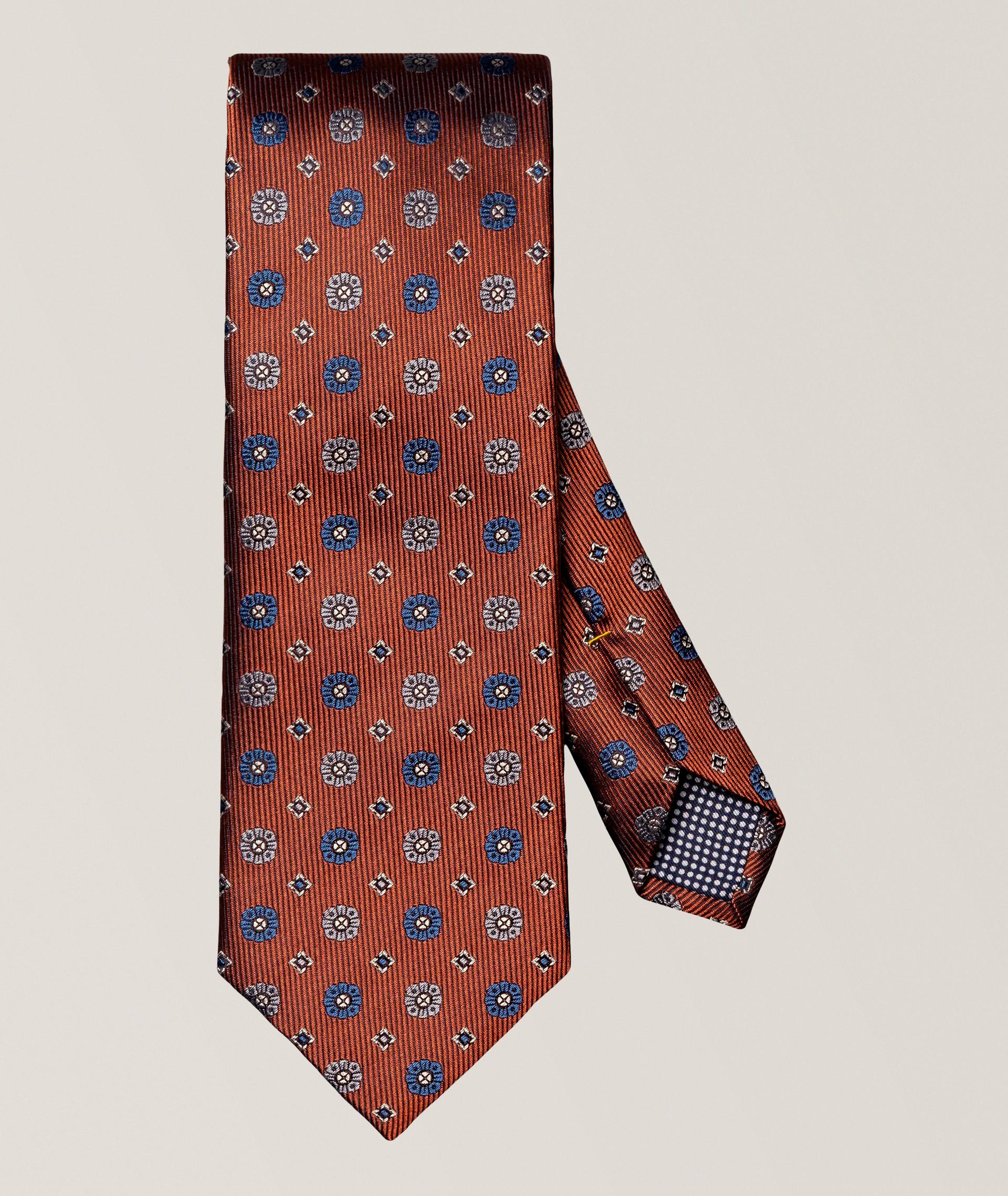 Geometric Woven Silk Tie image 0