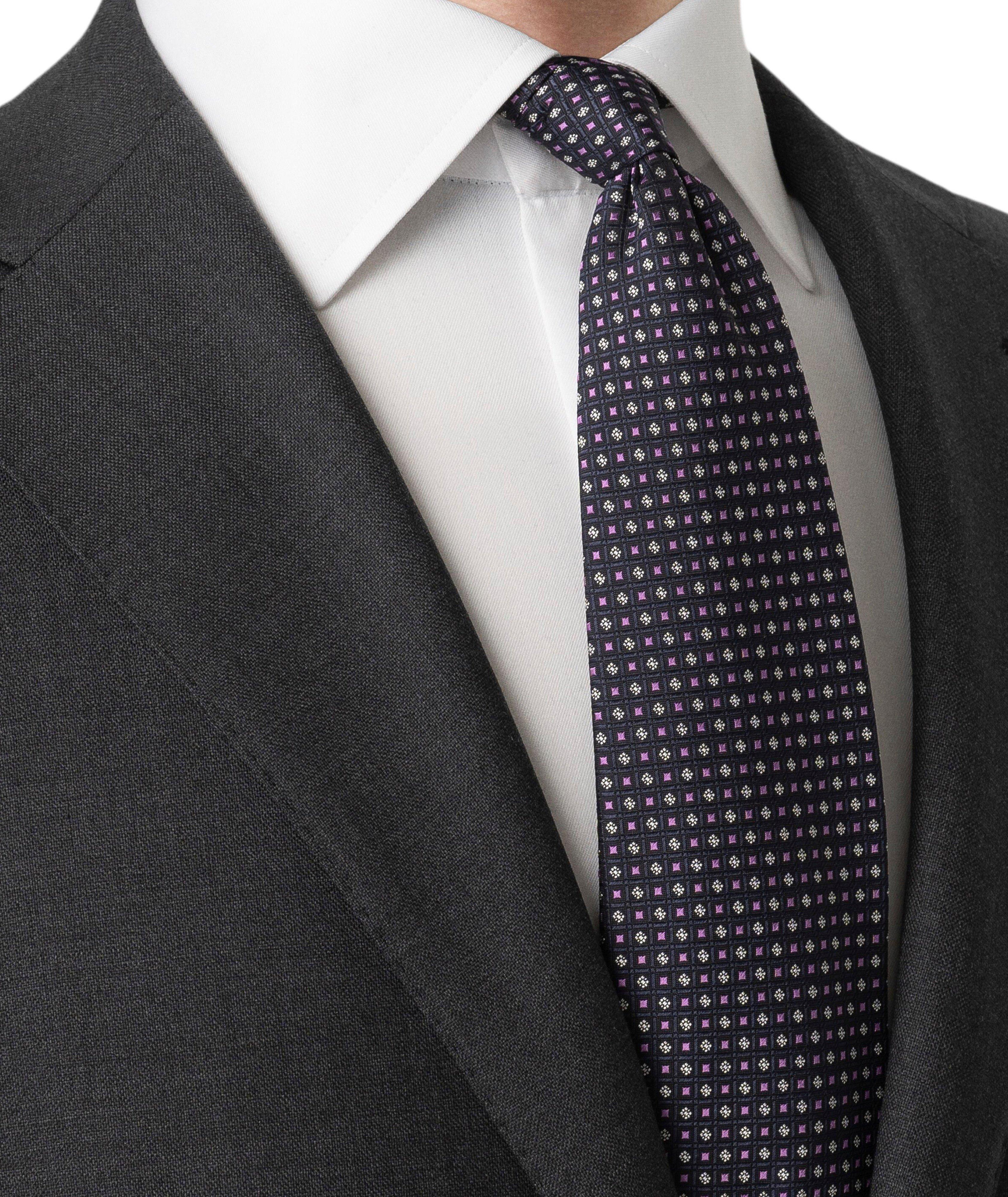 Micro-Geometric Woven Silk Tie image 2