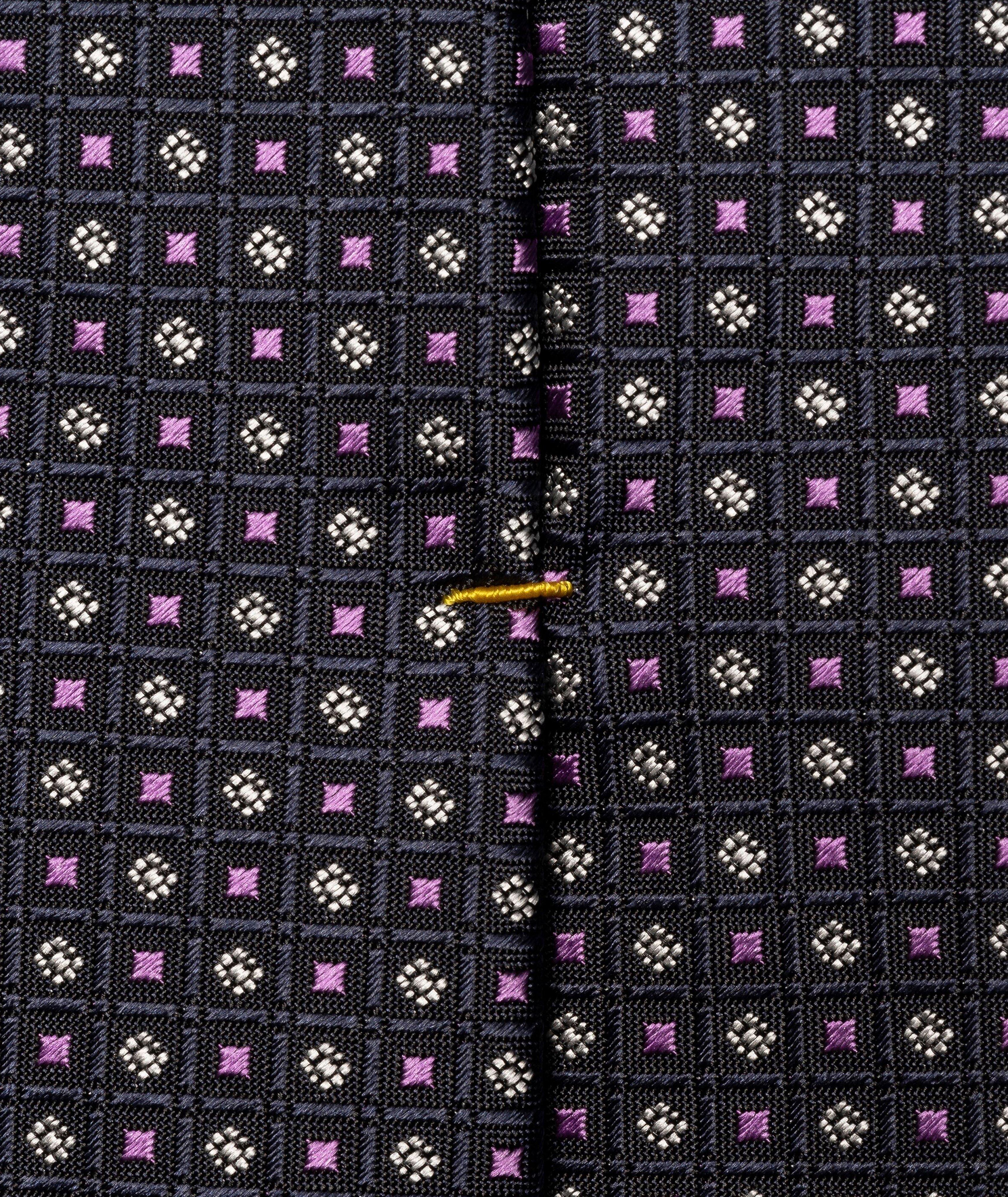 Micro-Geometric Woven Silk Tie image 3