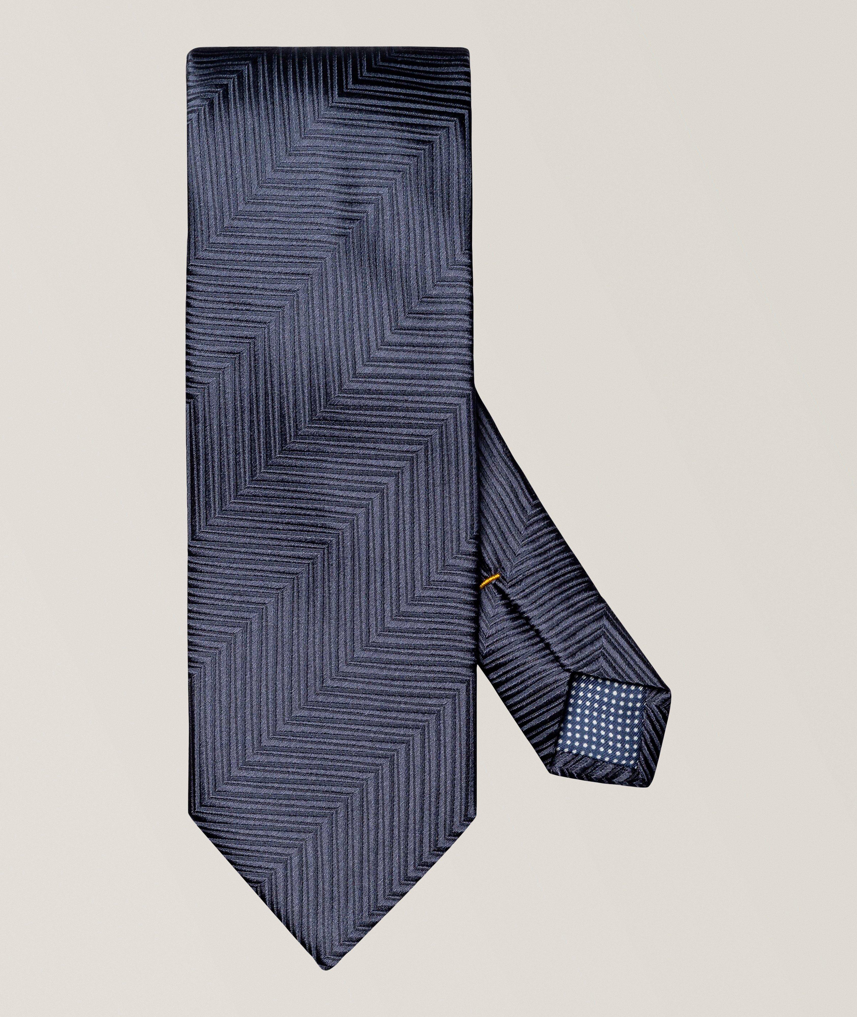 Herringbone Woven Silk Tie image 0