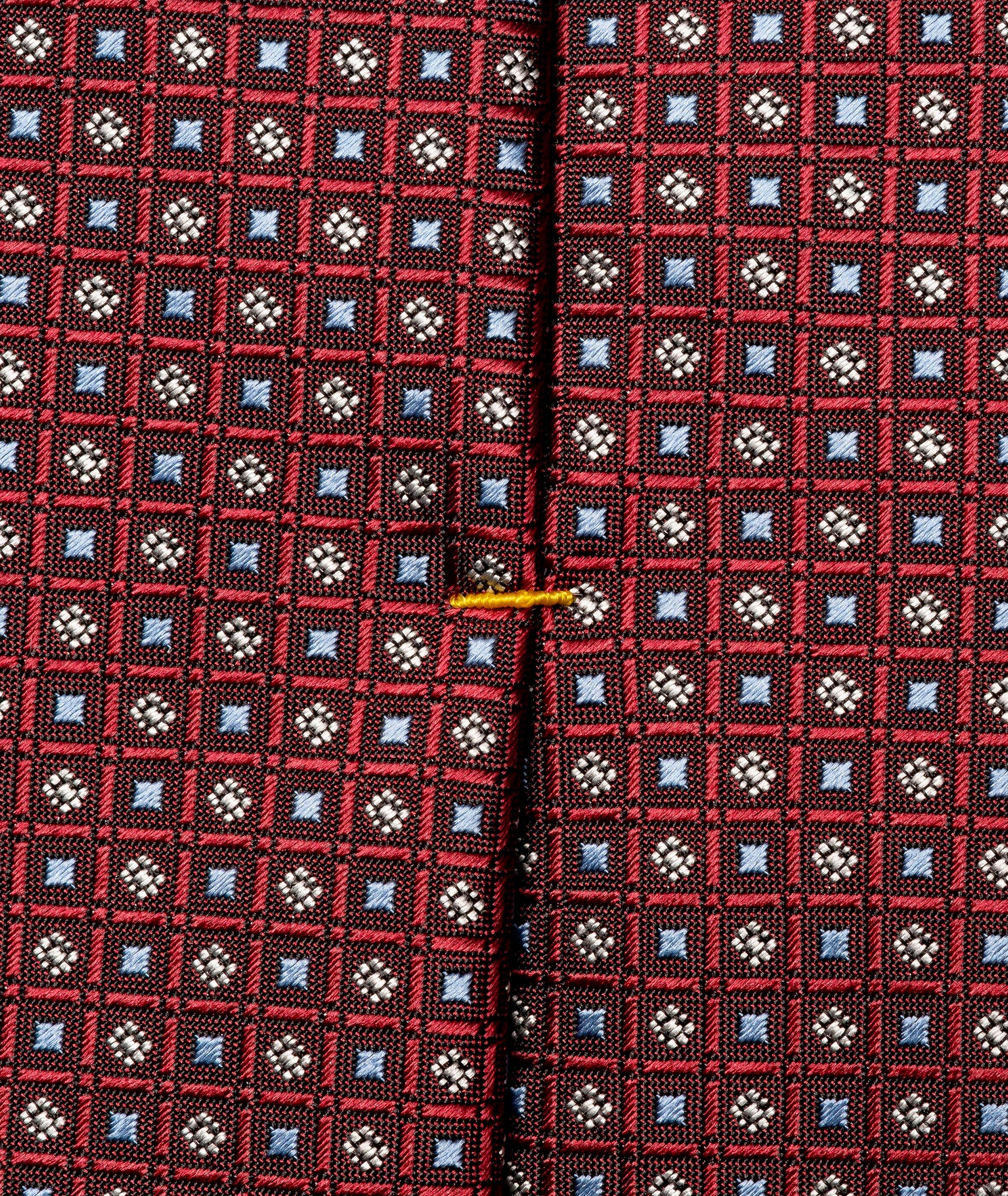 Micro-Geometric Woven Silk Tie image 3