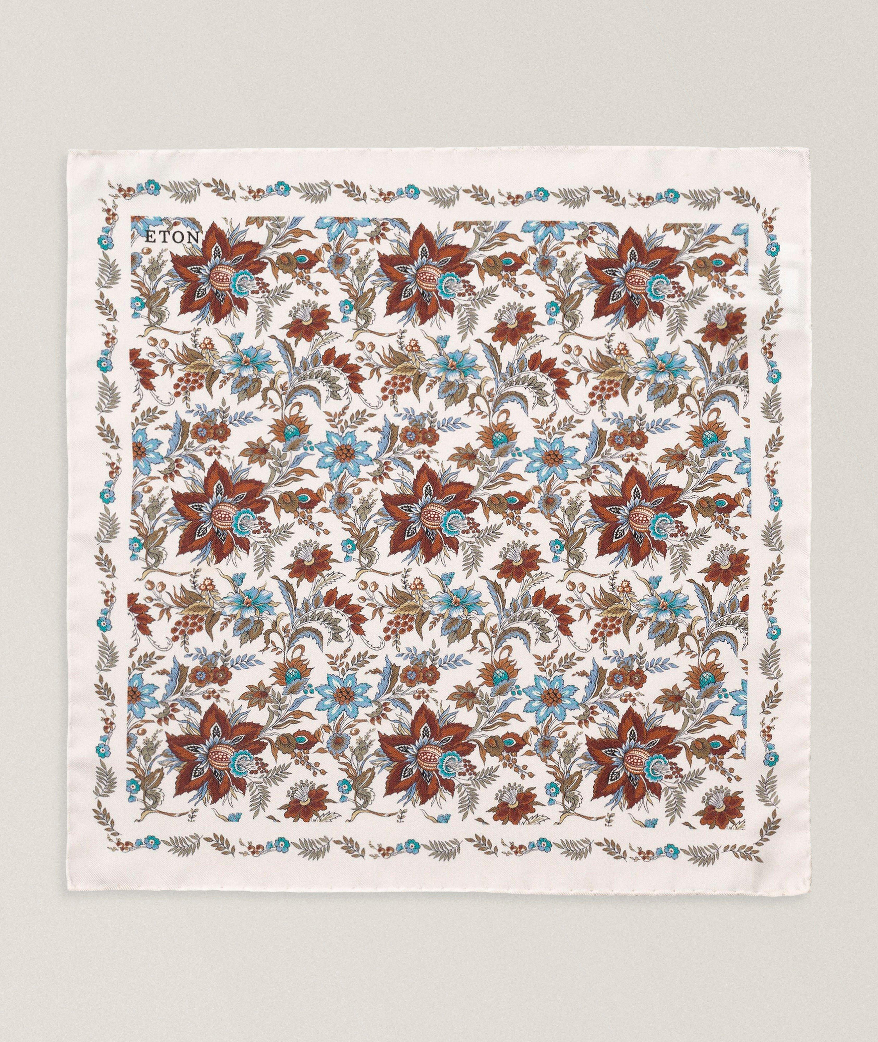 Floral Silk Pocket Square image 1