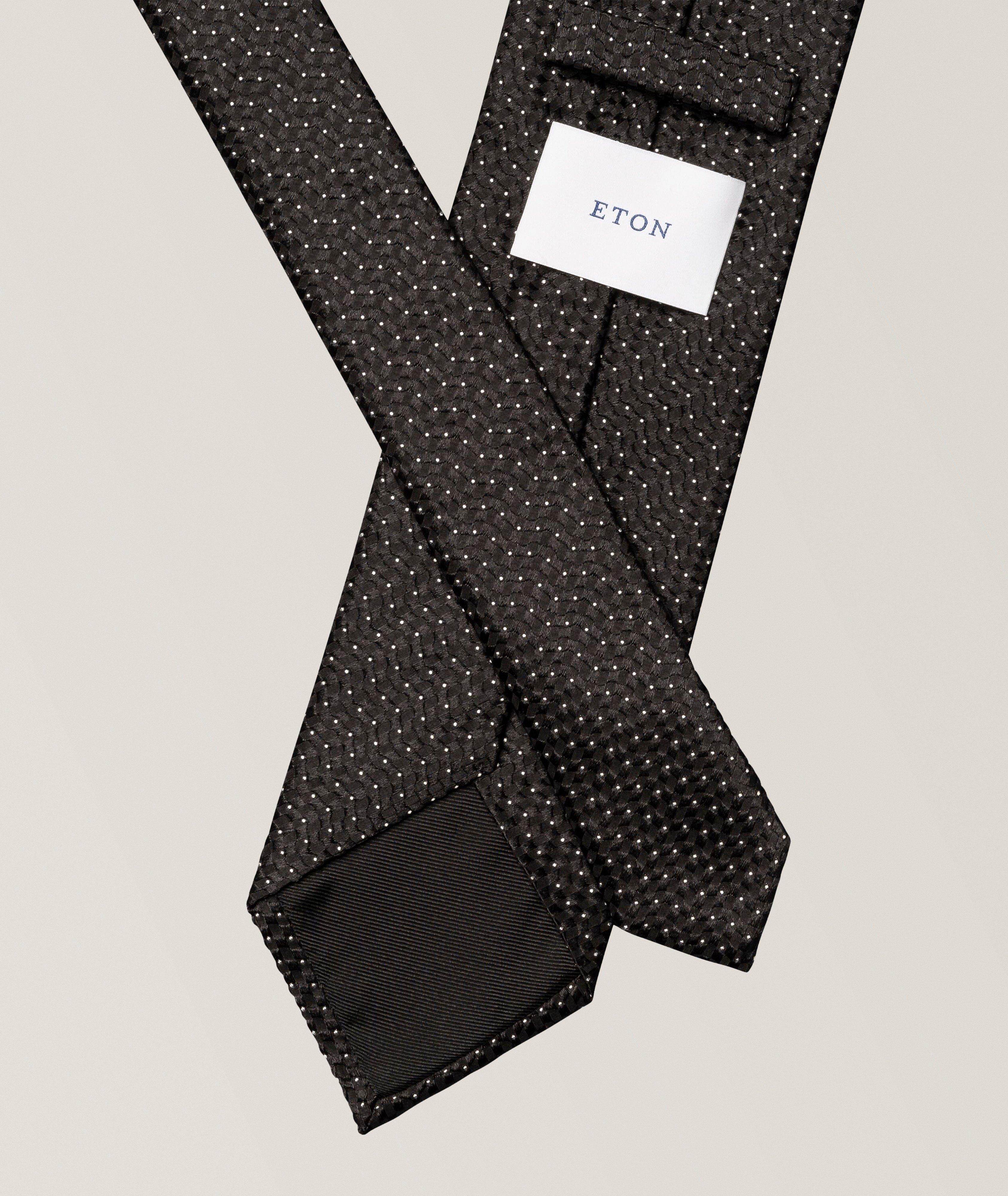 Pin-Dot Woven Silk Tie image 1