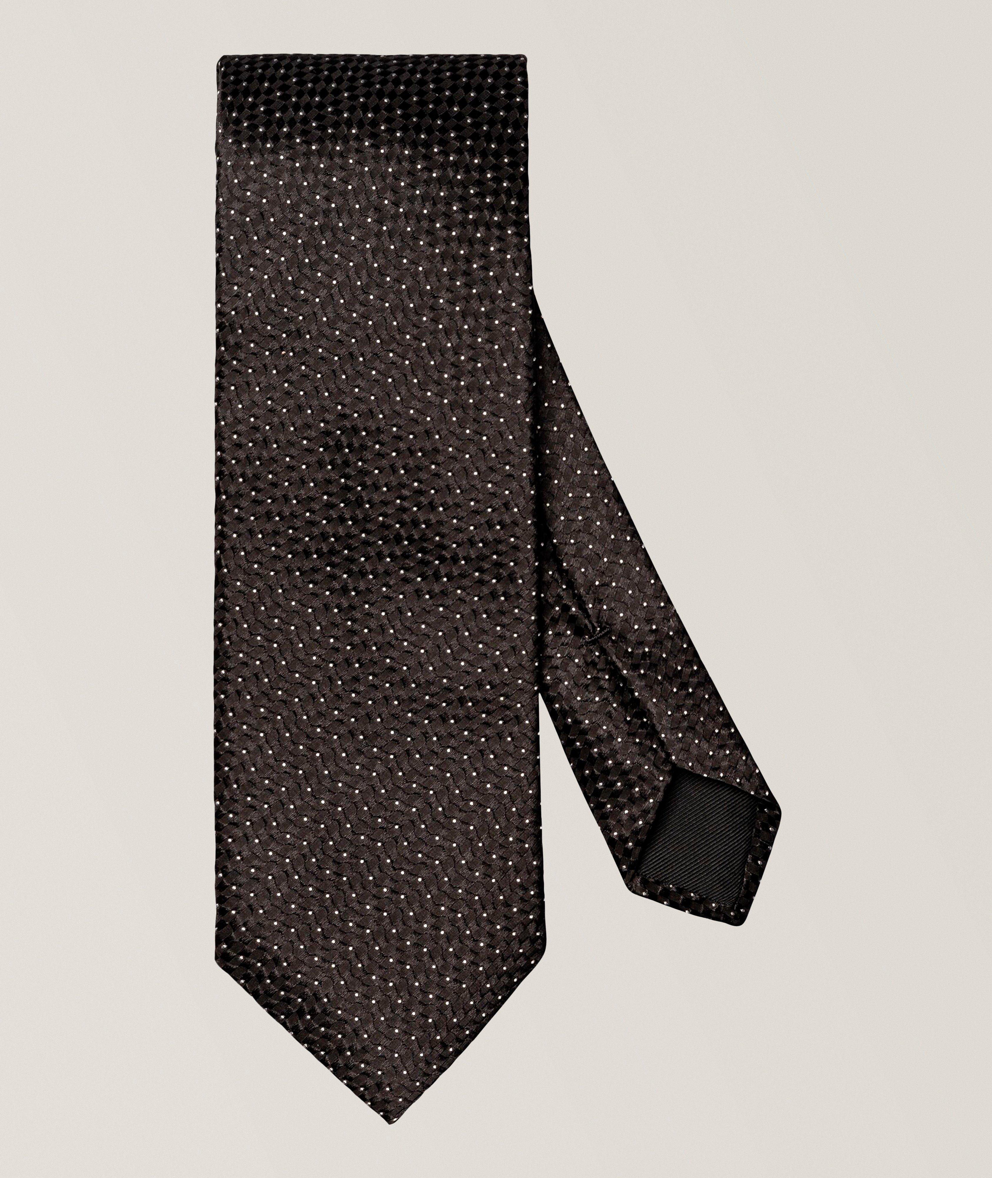 Pin-Dot Woven Silk Tie image 0