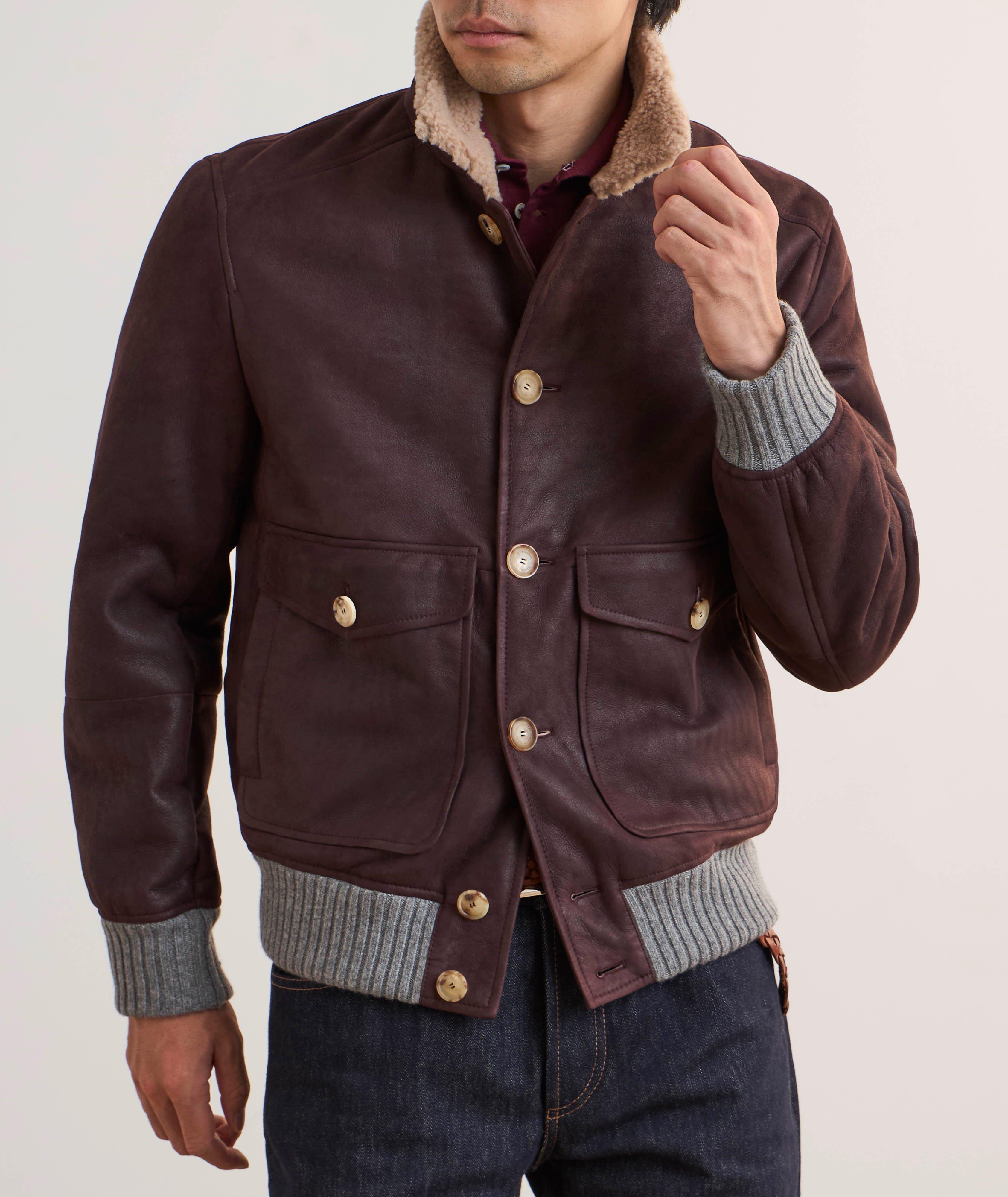 Blouson en suède doublé de rason image 1
