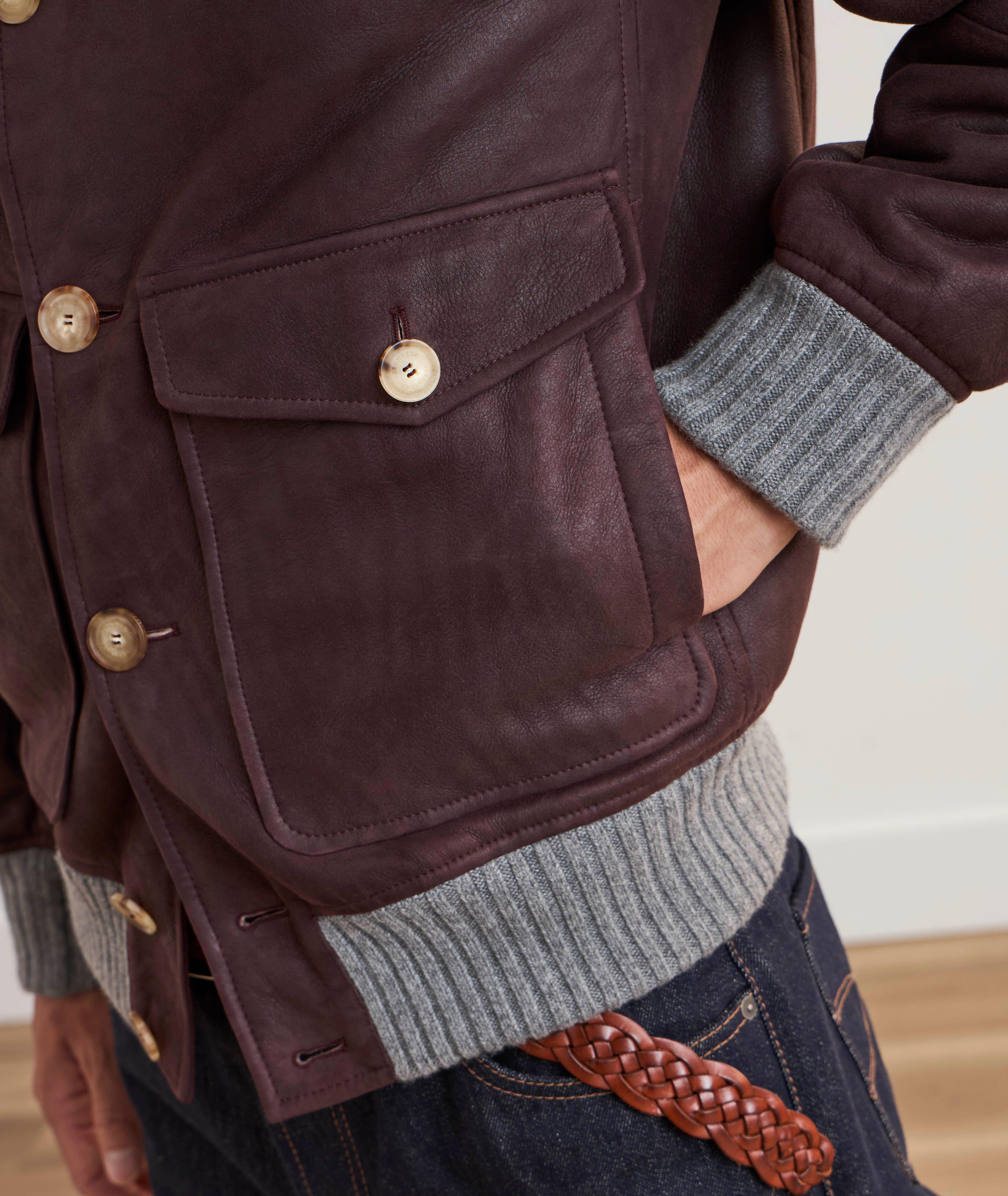 Blouson en suède doublé de rason image 4