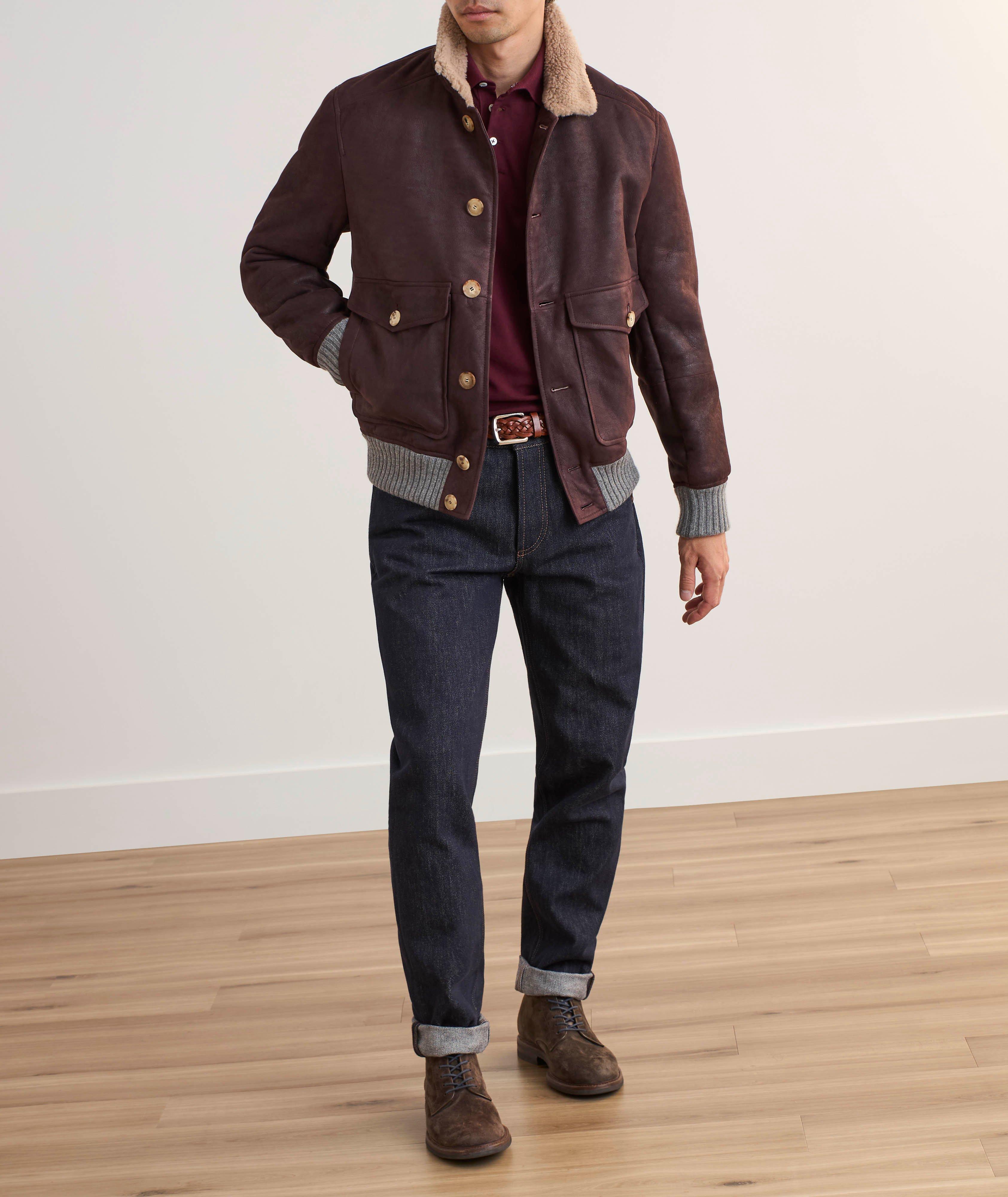 Blouson en suède doublé de rason image 6
